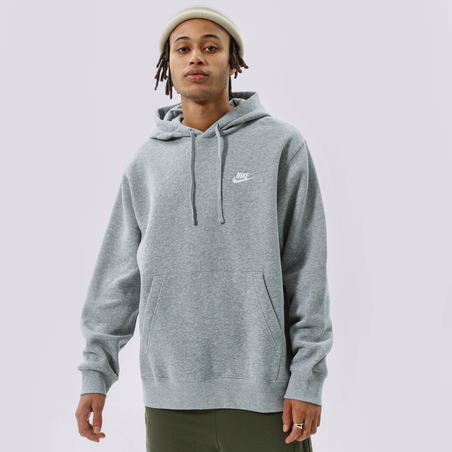 Moški pulover NIKE JOPICA S KAPUCO SPORTSWEAR CLUB FLEECE BV2654-063 siva