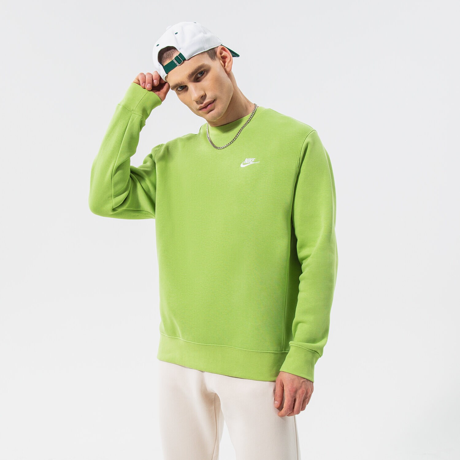 Moški pulover NIKE JOPICA NIKE SPORTSWEAR CLUB FLEECE BV2662-332 zelena