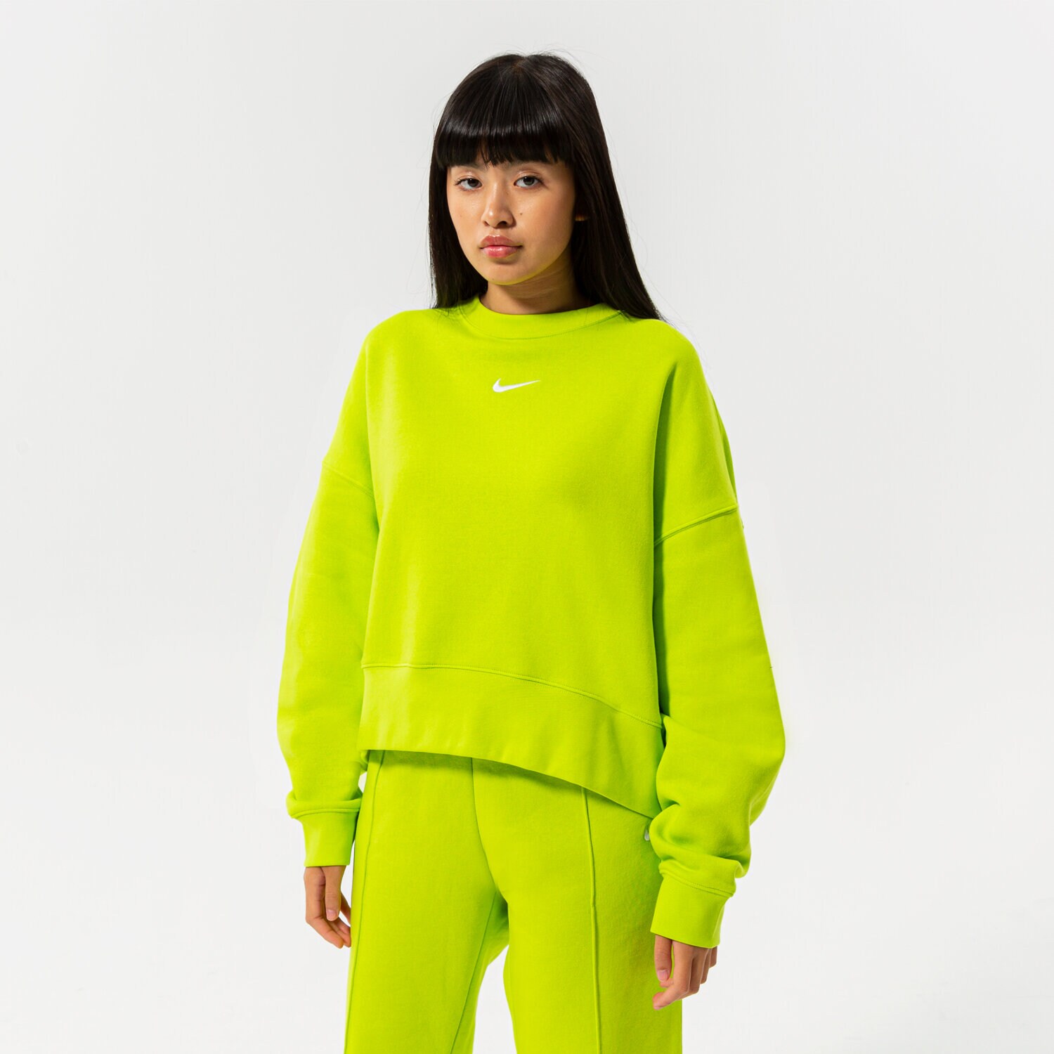 Ženski pulover NIKE JOPICA W NSW ESSNTL CLCTN FLC OS CRW DJ7665-321 zelena