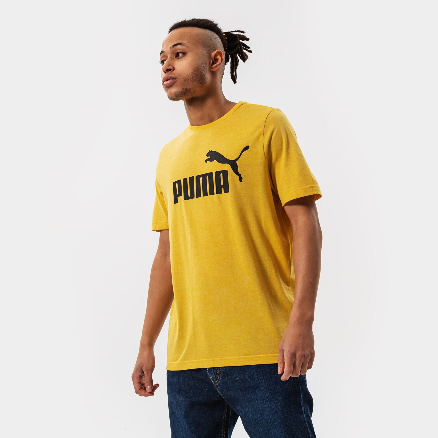 Moška majica s kratkimi rokavi PUMA T-SHIRT ESS HEATHER TEE 58673631 rumena