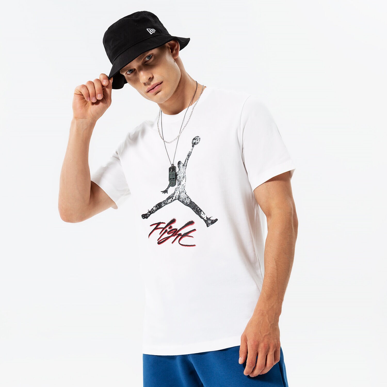Moška majica s kratkimi rokavi JORDAN T-SHIRT M J ESS JUMPMAN SS CREW DQ7376-100 bela