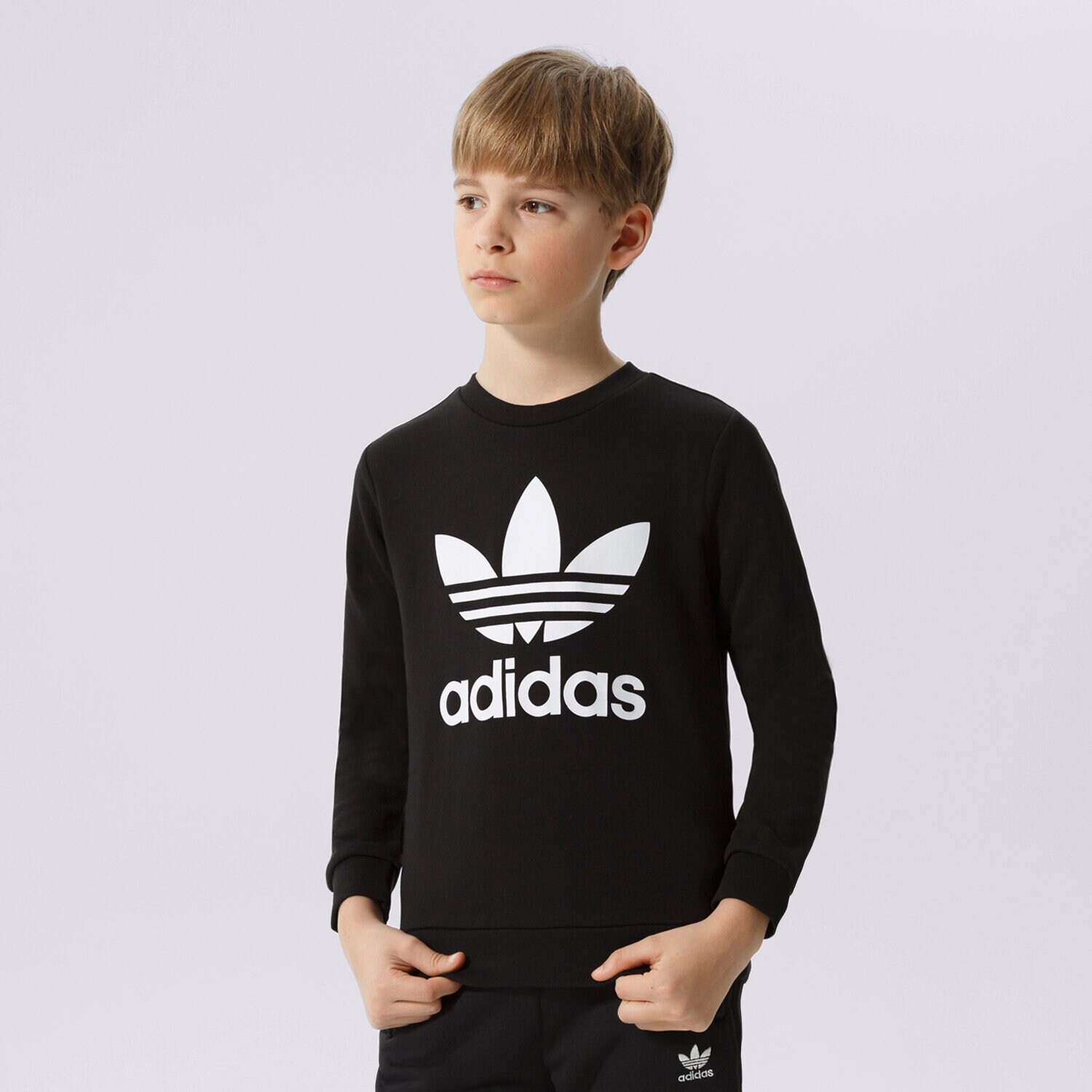 Otroški pulover ADIDAS JOPICA TREFOIL CREW BOY ED7797 črna