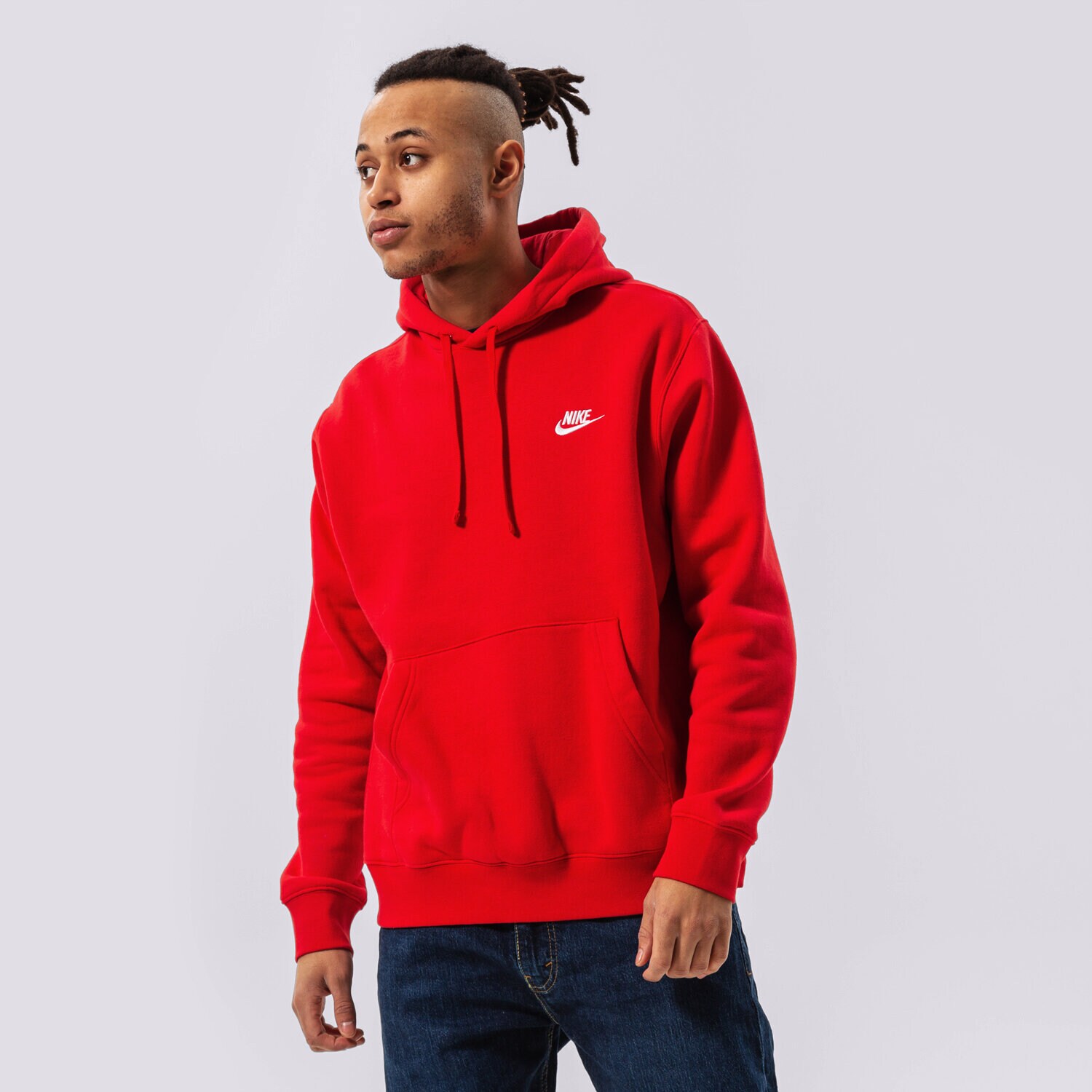 Moški pulover NIKE JOPICA S KAPUCO SPORTSWEAR CLUB FLEECE BV2654-657 rdeča
