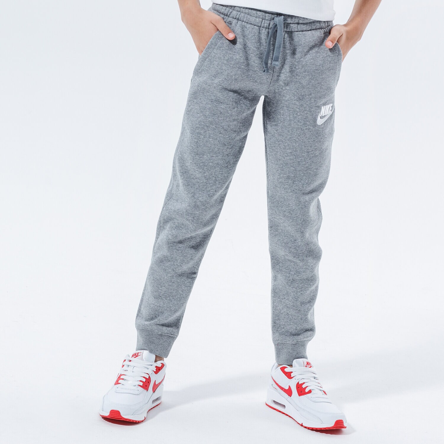 Otroški hlače NIKE HLAČE SPORTSWEAR CLUB FLEECE BOY CI2911-091 siva