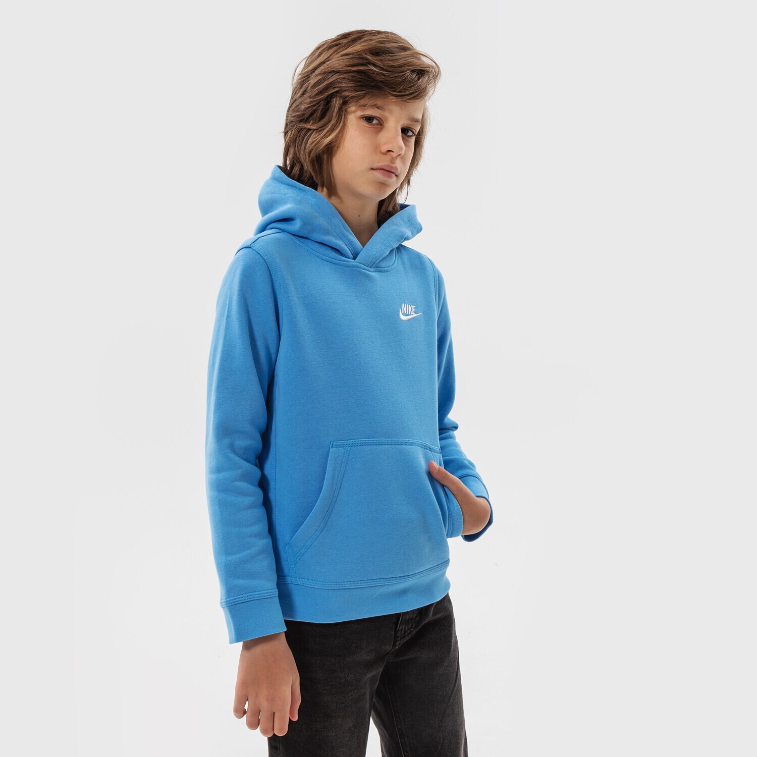 Otroški pulover NIKE SPORTSWEAR CLUB PULLOVER HOODIE JUNIOR BOY BV3757-412 modra