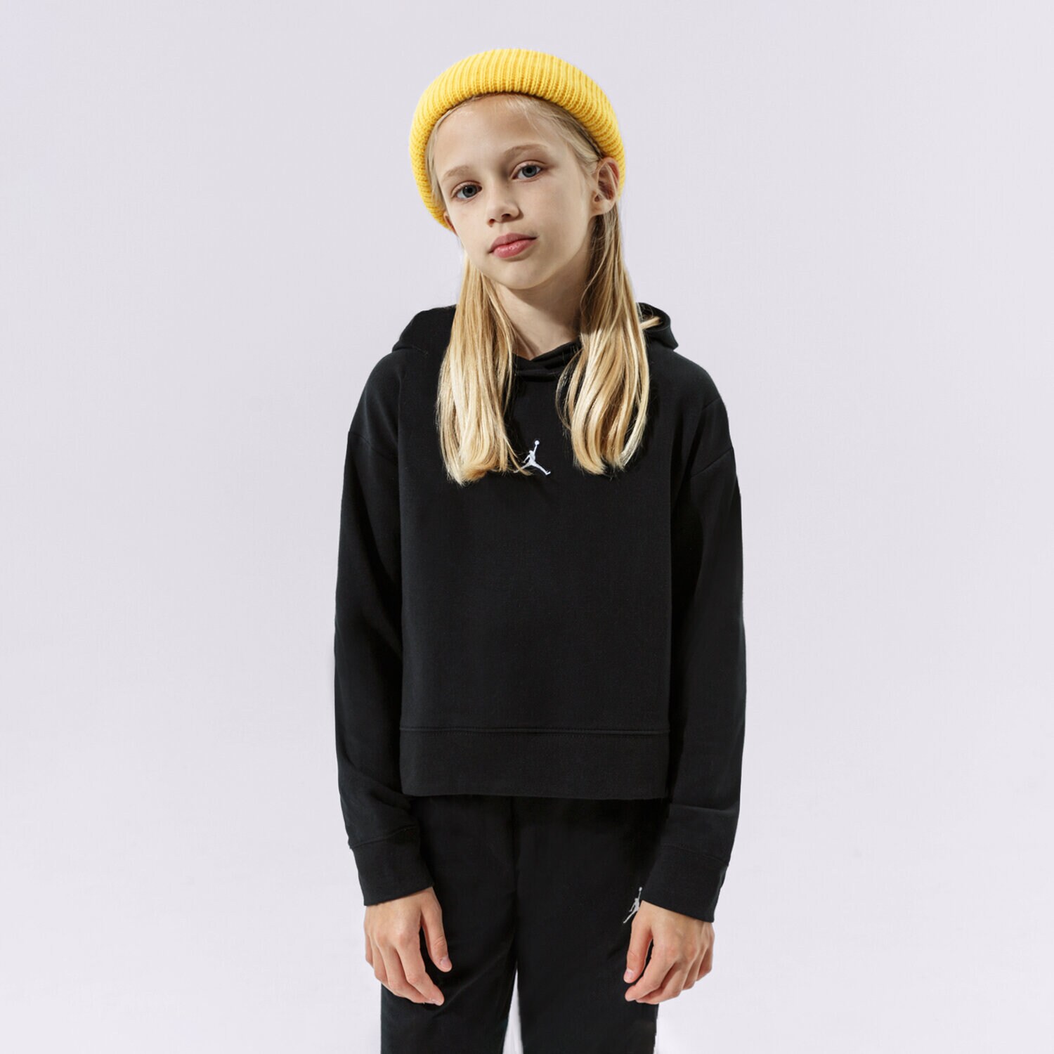 Otroški pulover JORDAN JOPICA S KAPUCO ESSENTIALS BOXY PO G GIRL 45A858-023 črna