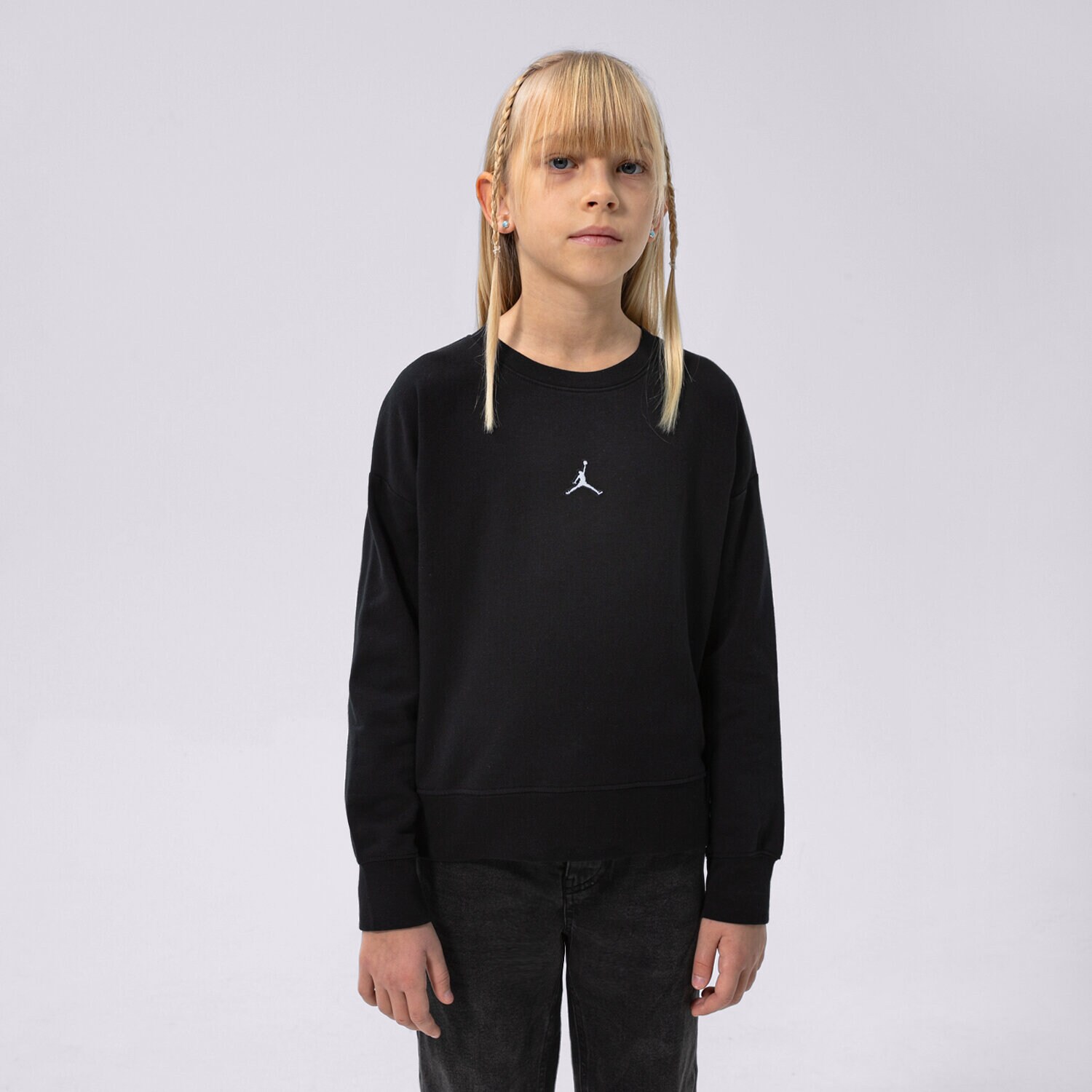 Otroški pulover JORDAN JOPICA ESSENTIALS CREW GIRL 45A859-023 črna