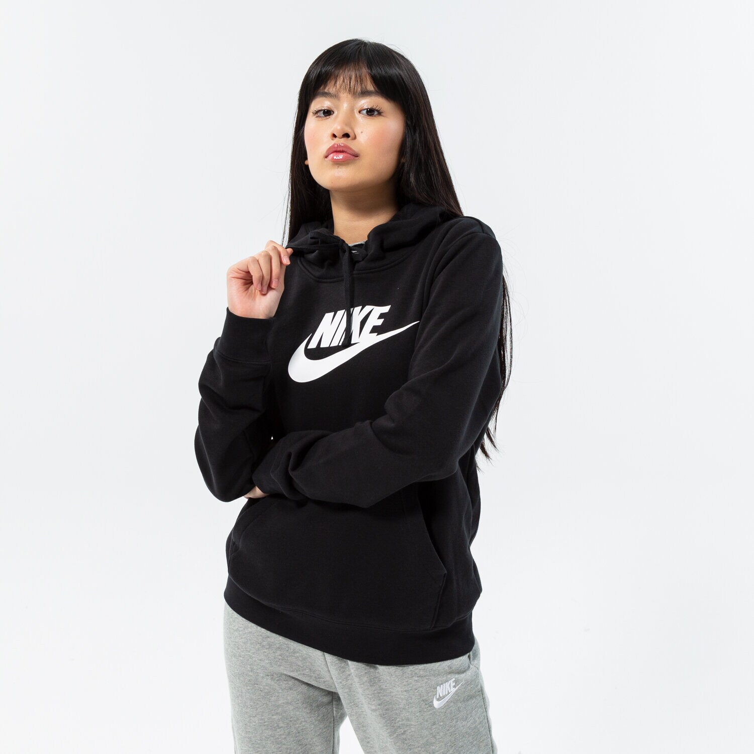 Ženski pulover NIKE JOPICA S KAPUCO W   NSW CLUB FLC GX PO HDY STD DQ5775-010 črna