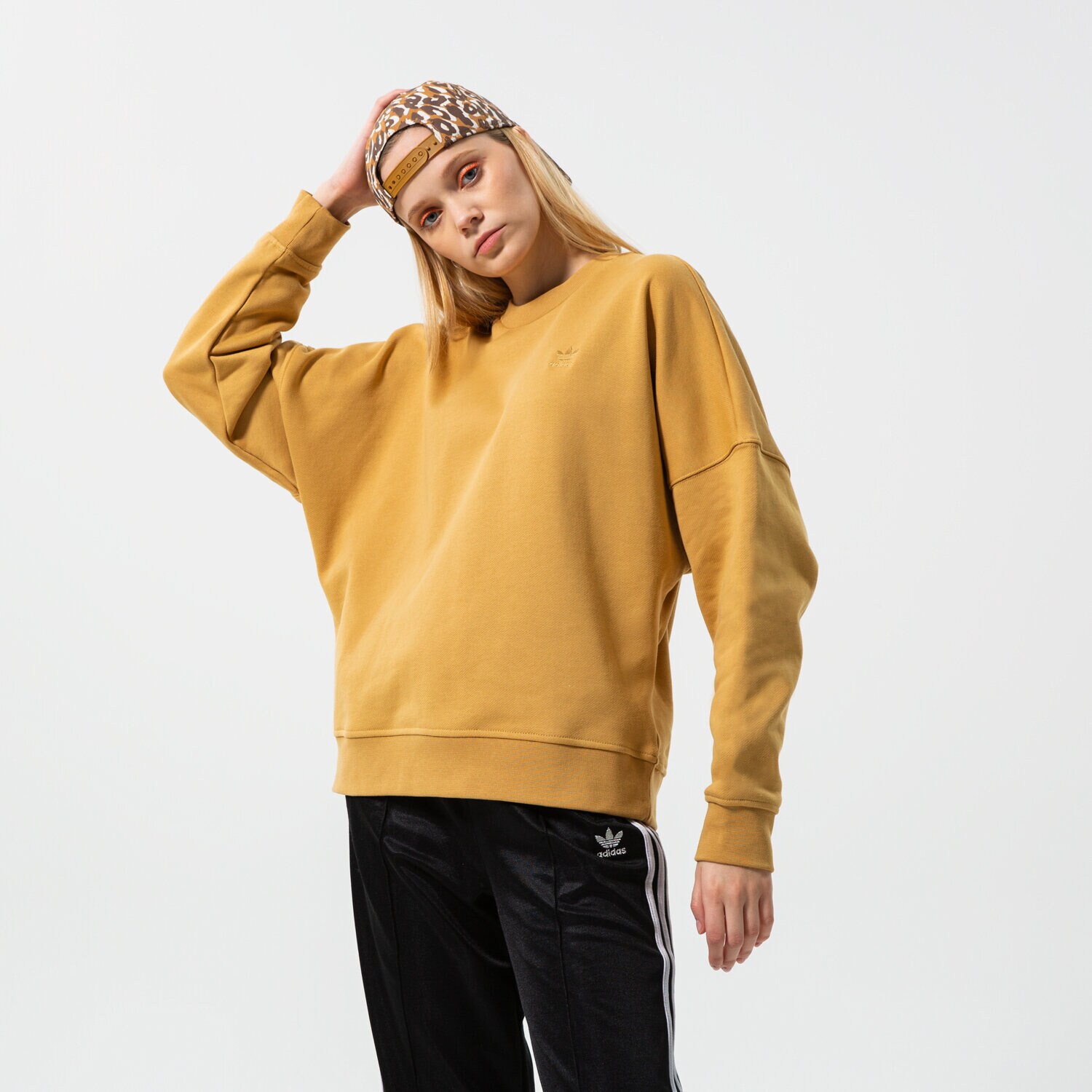 Ženski pulover ADIDAS JOPICA TREFOIL SWEATER HE4748 gorčična