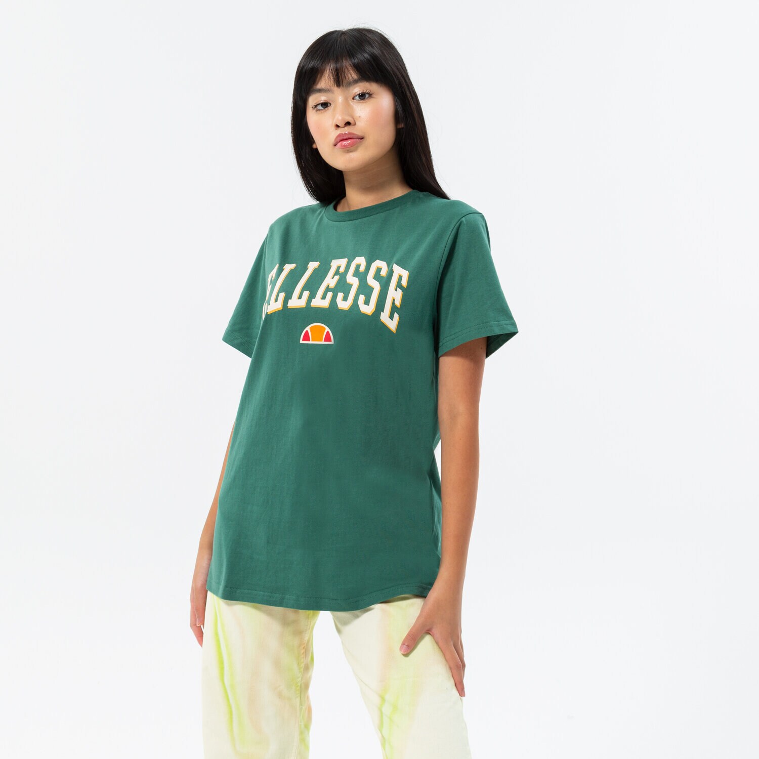 Ženska majica s kratkimi rokavi ELLESSE T-SHIRT ALLOUI OVERSIZED T-SHIRT DGREEN SGP16699502 zelena