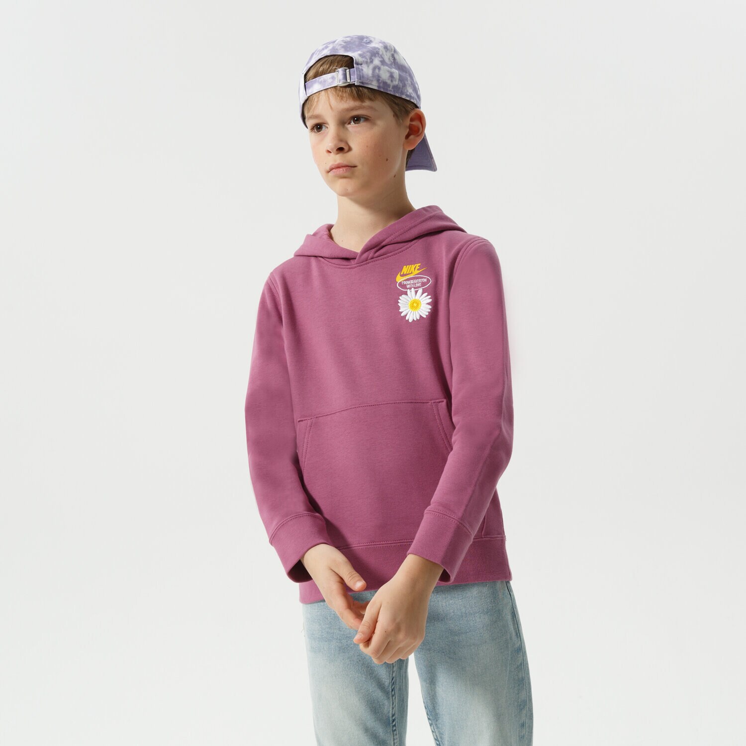 Otroški pulover NIKE JOPICA S KAPUCO B NSW HBR STMNT HOODED PO BOY DM8092-507 vijolična