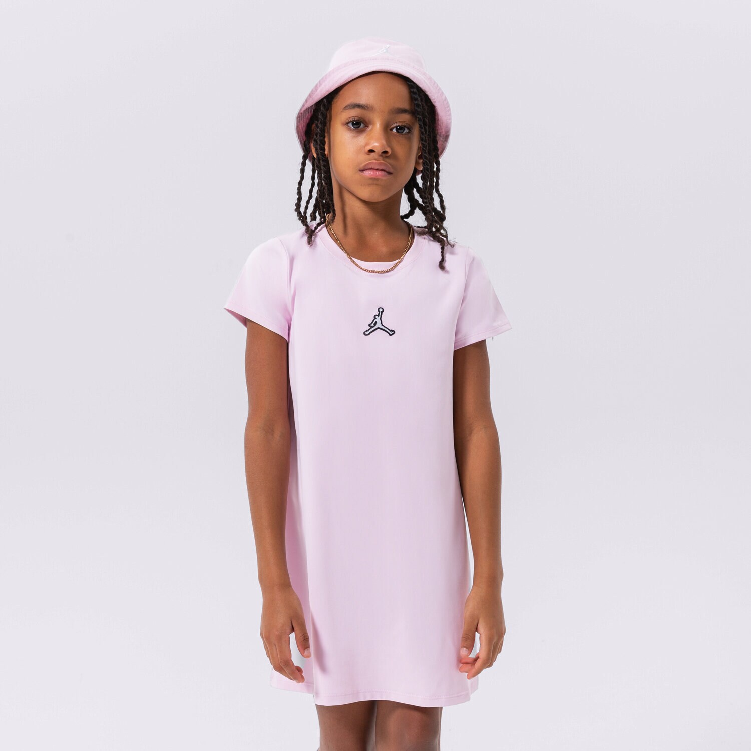 Otroški kratke hlače in obleke JORDAN OBLEKA ESSENTIALS TRENIRKAS GIRL 45B809-A9Y roza