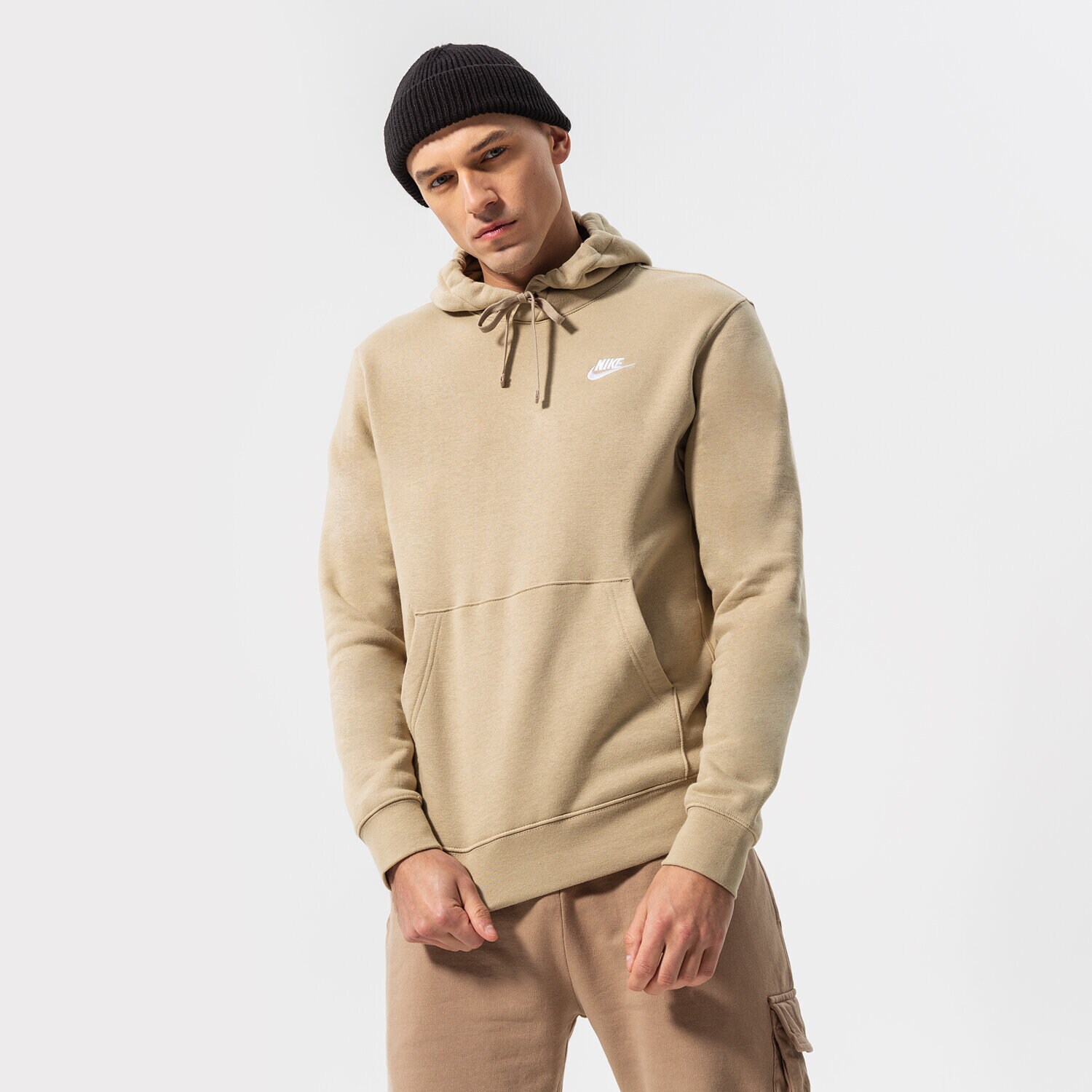 Moški pulover NIKE JOPICA S KAPUCO SPORTSWEAR CLUB FLEECE BV2654-250 bež