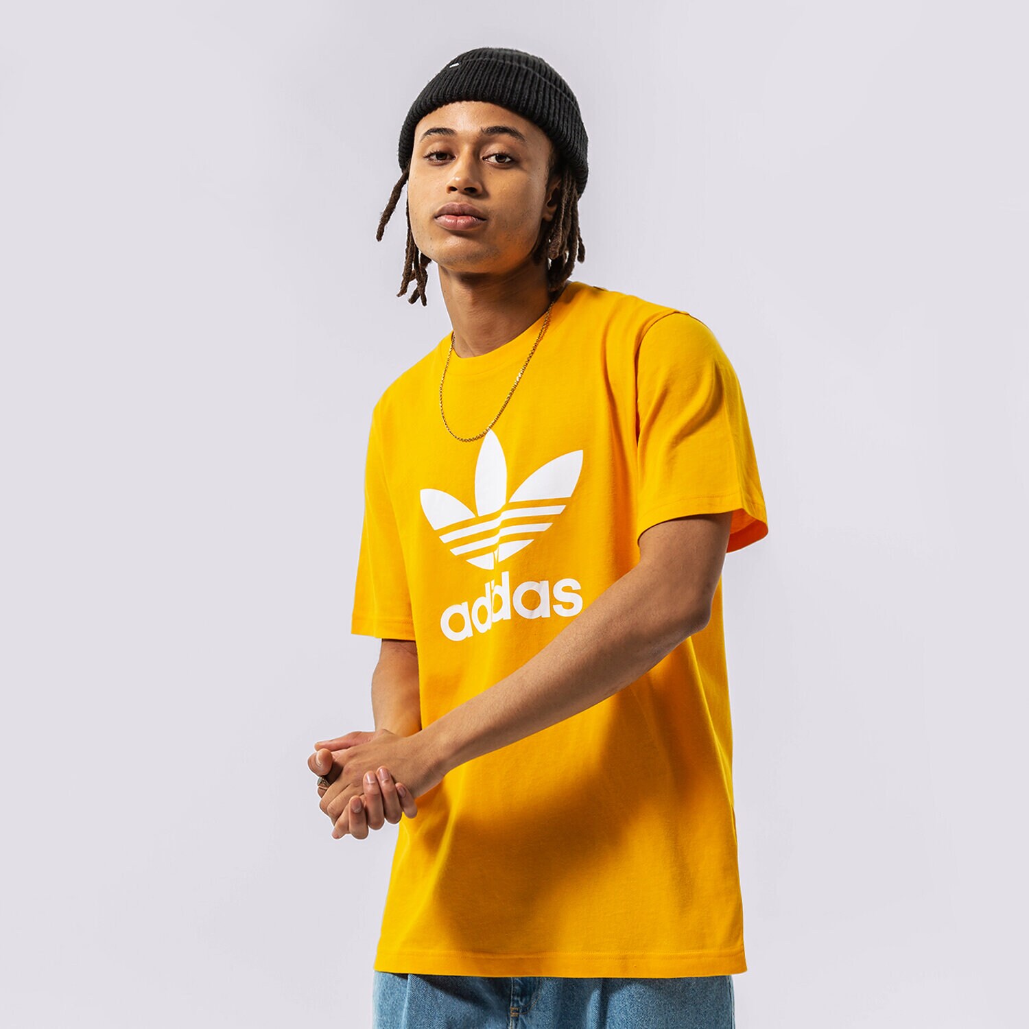 Moška majica s kratkimi rokavi ADIDAS T-SHIRT TREFOIL HK5229 oranžna