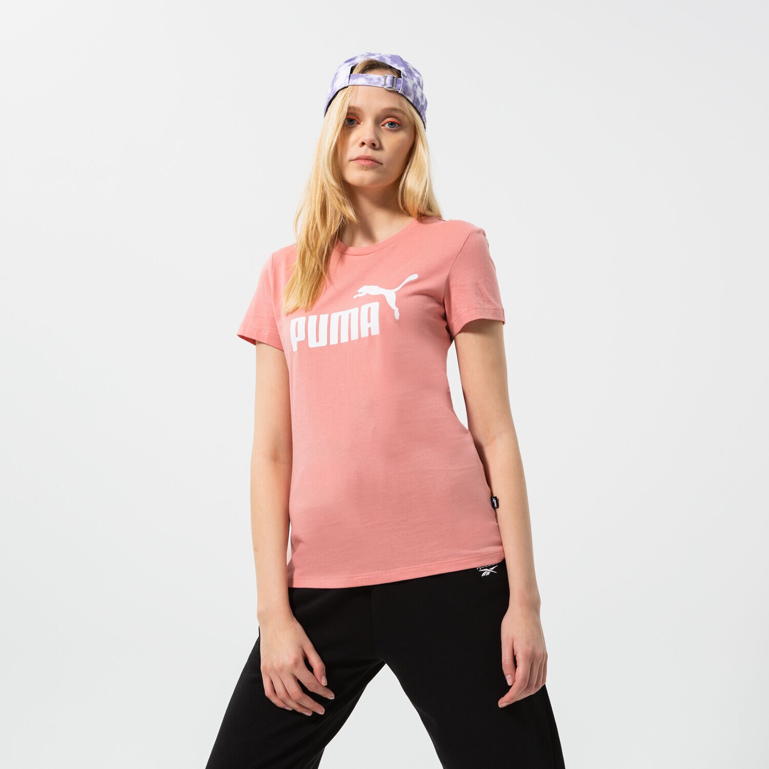 Ženska majica s kratkimi rokavi PUMA T-SHIRT ESS LOGO (S) 586775 63 roza