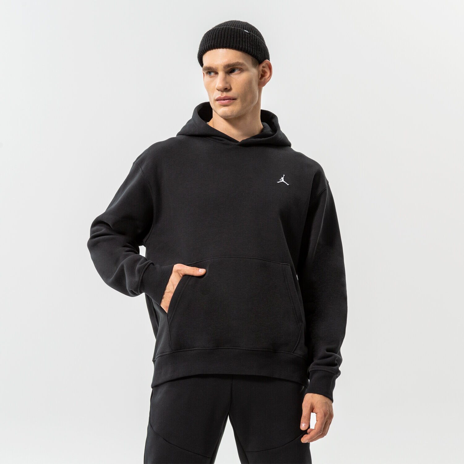 Moški pulover JORDAN JOPICA S KAPUCO M J ESS FLC PO HOODIE DQ7466-010 črna