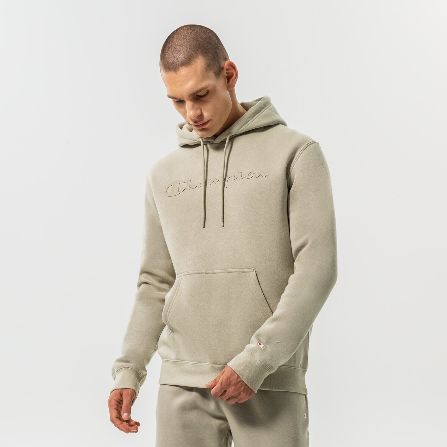 Moški pulover CHAMPION JOPICA S KAPUCO HOODED SWEATSHIRT 218282ES066 siva