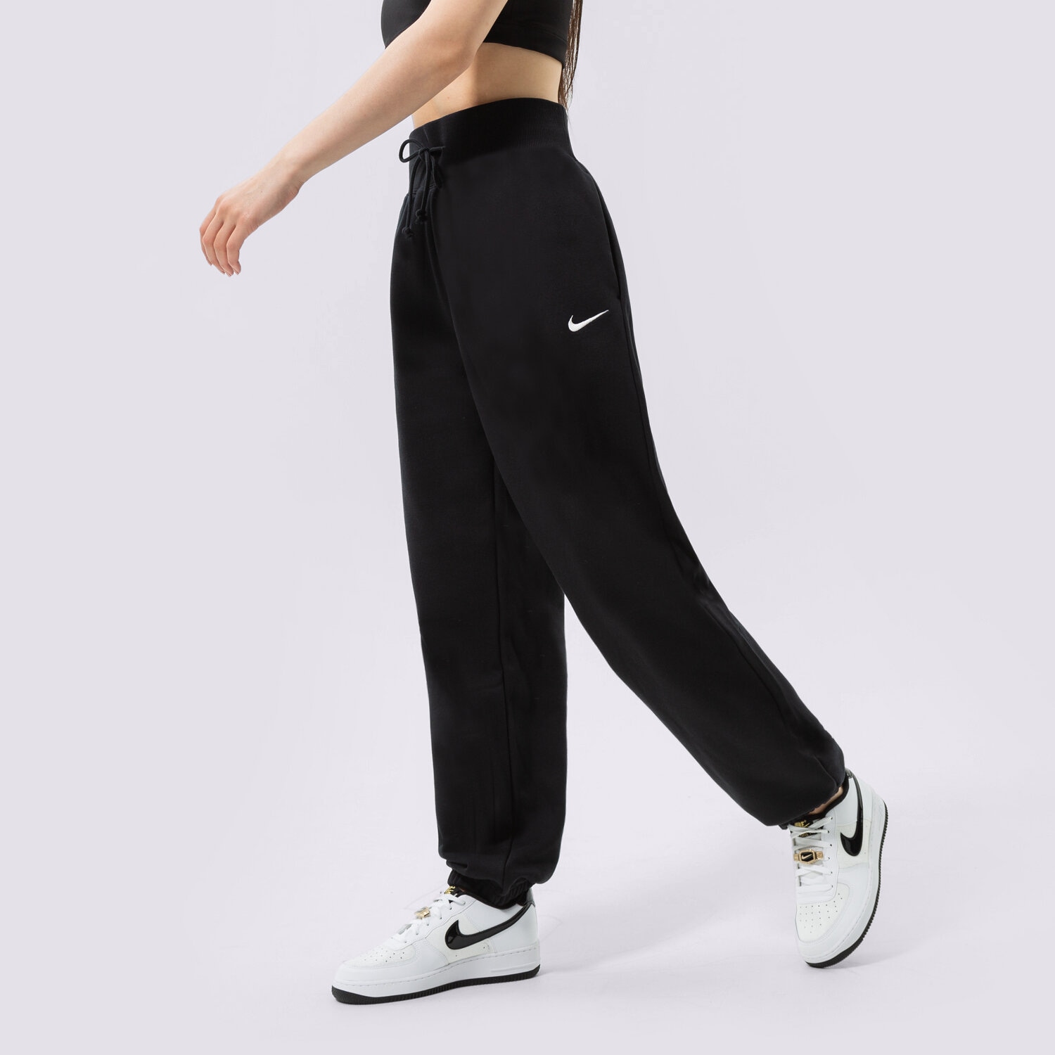 Ženske hlače NIKE HLAČE W NSW STYLE FLC HR PANT OS DQ5887-010 črna