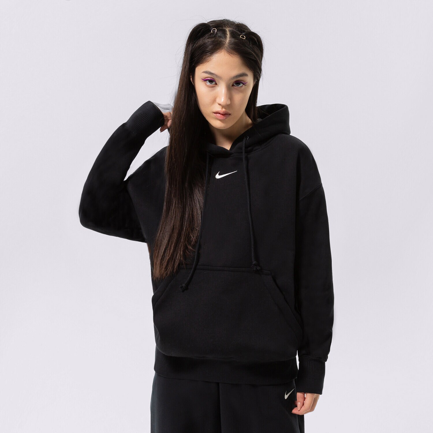 Ženski pulover NIKE JOPICA S KAPUCO STYL OS OH HD BLK DQ5860-010 črna