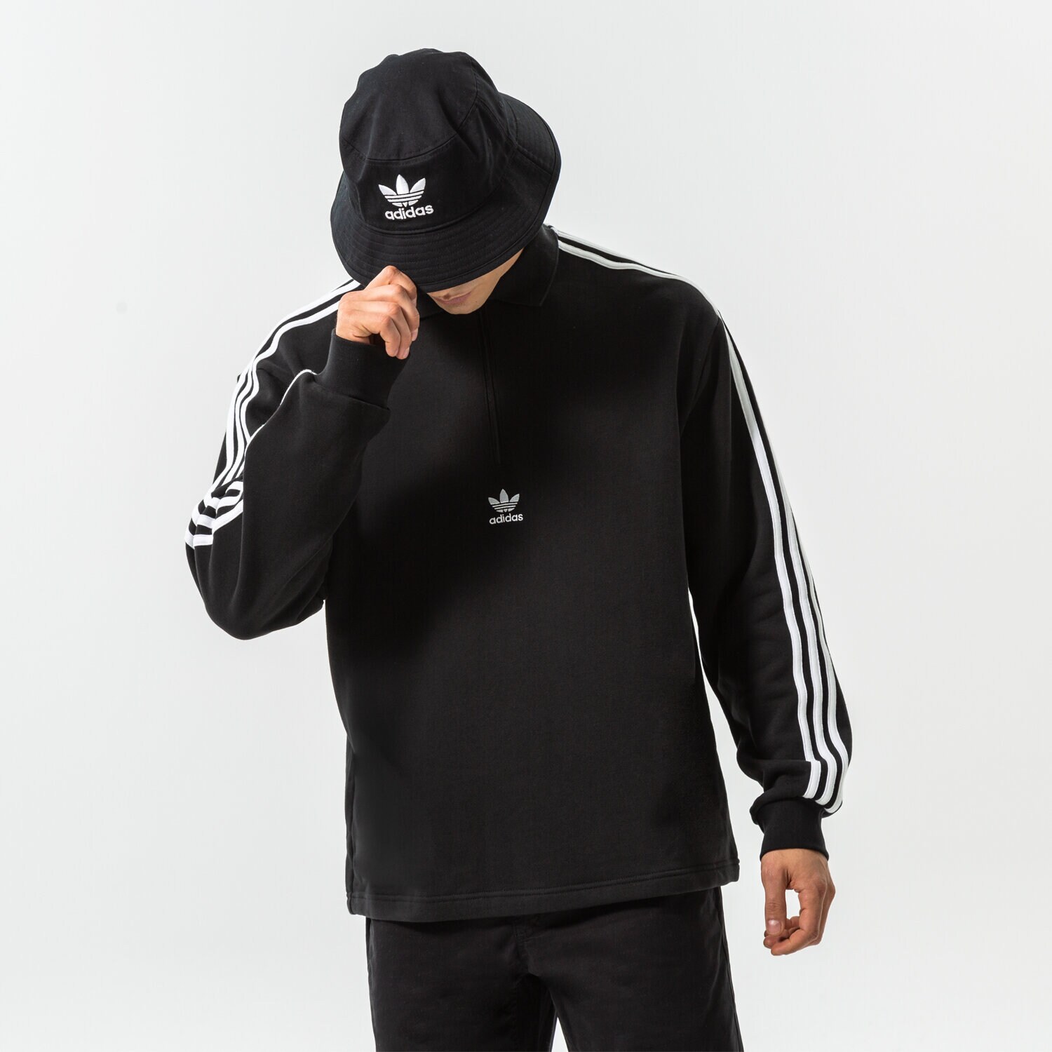 Moški pulover ADIDAS JOPICA 3-STRI-POLO LS HK7425 črna