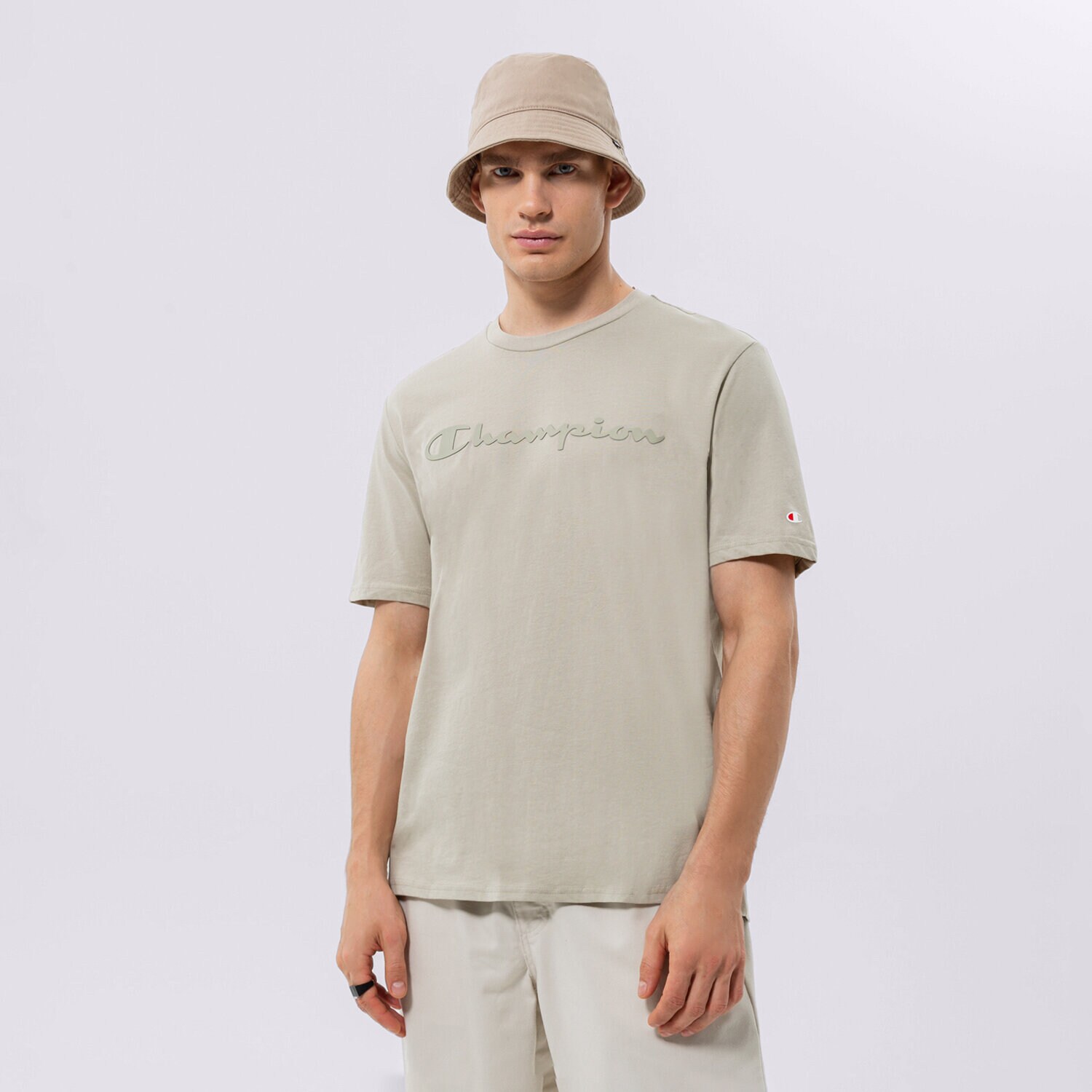Moška majica s kratkimi rokavi CHAMPION T-SHIRT CREWNECK T-SHIRT 218284ES066 siva