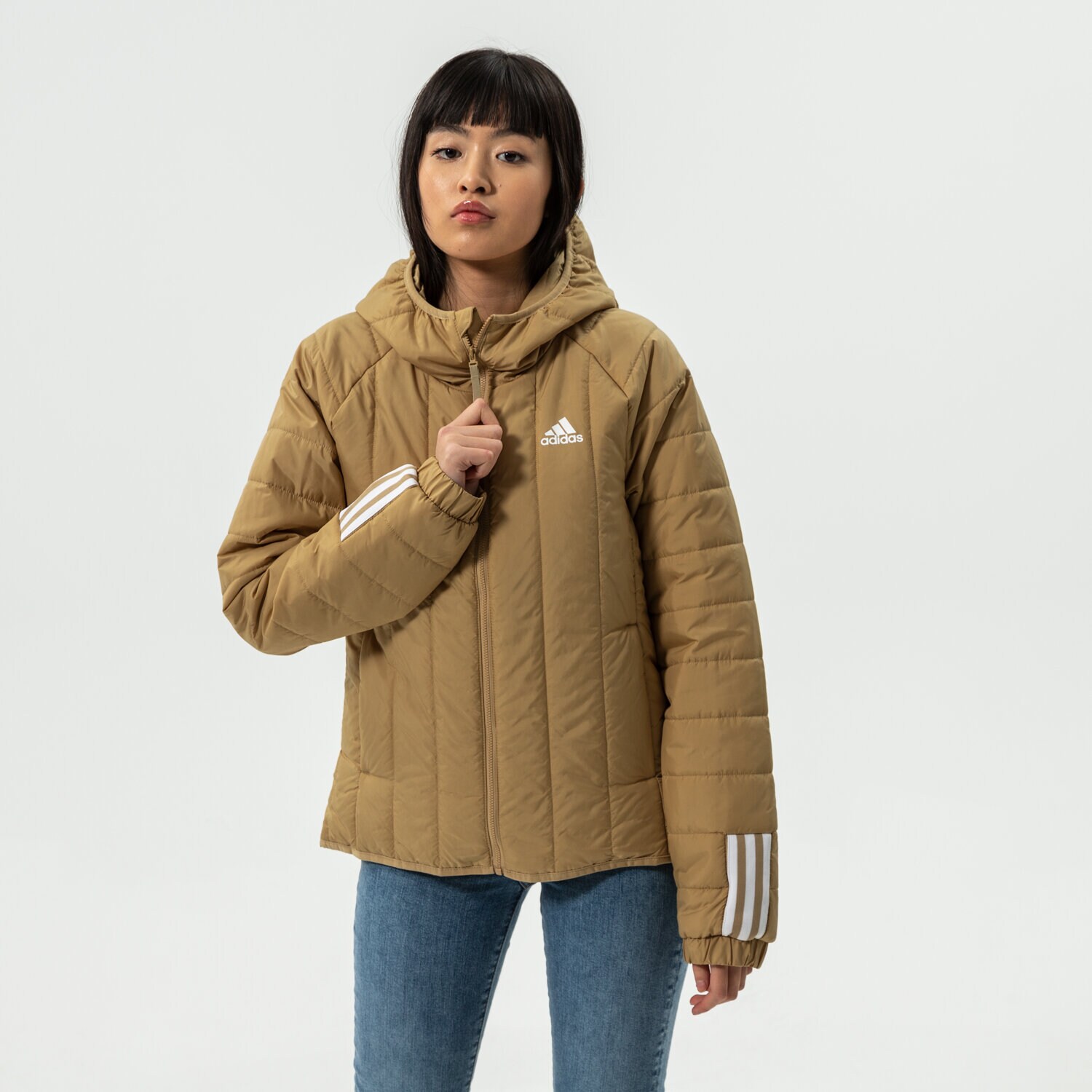 Ženska zimska jakna ADIDAS JAKNA W ITAVIC L HO J GT1690 bež