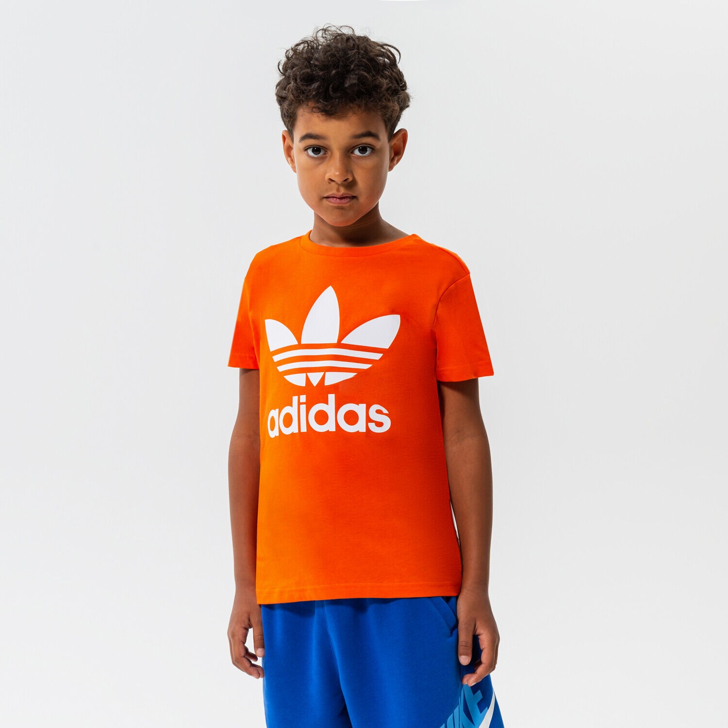 Otroška majica s kratkimi rokavi ADIDAS T-SHIRT TREFOIL TEE BOY HK0261 oranžna