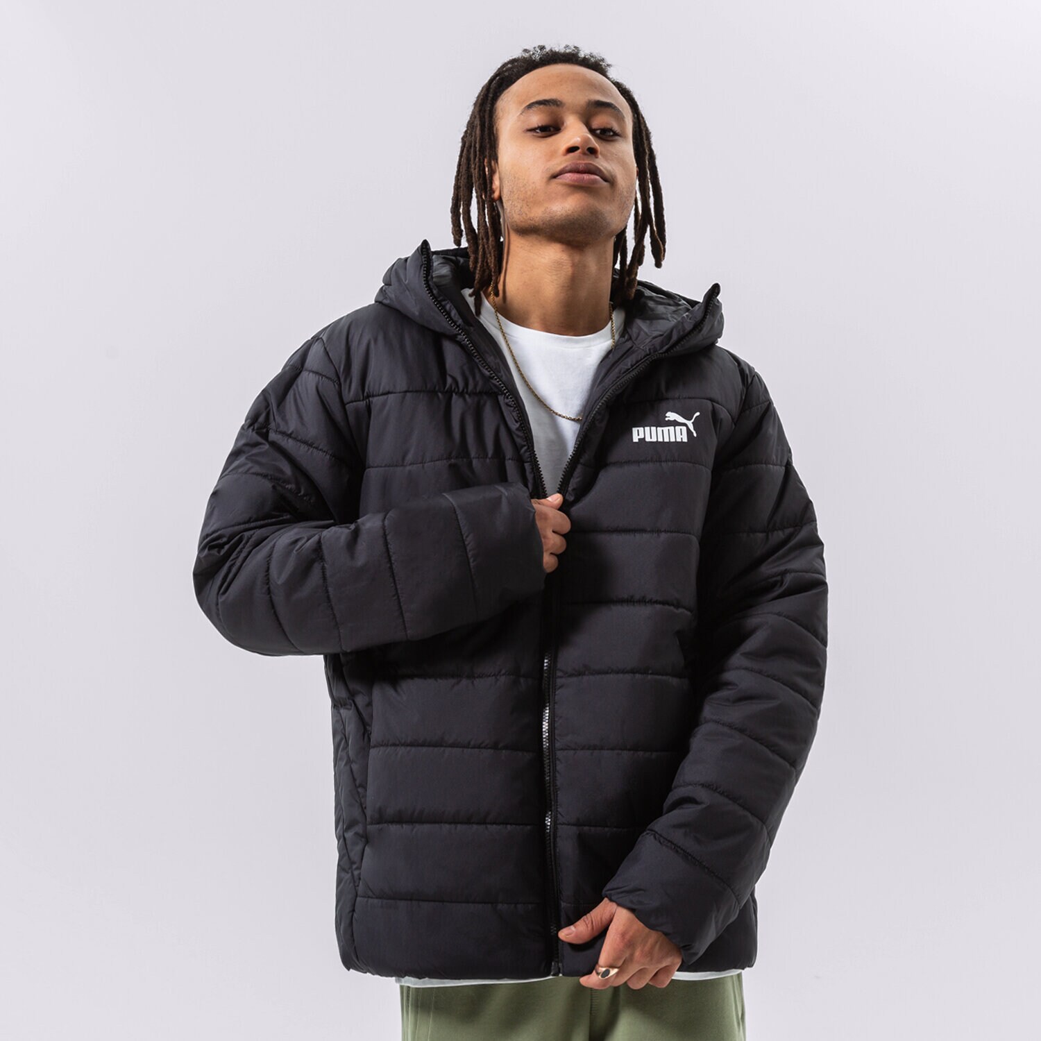 Moška zimska jakna PUMA JAKNA ZIMSKA ESS HOODED PADDED 848938 01 črna
