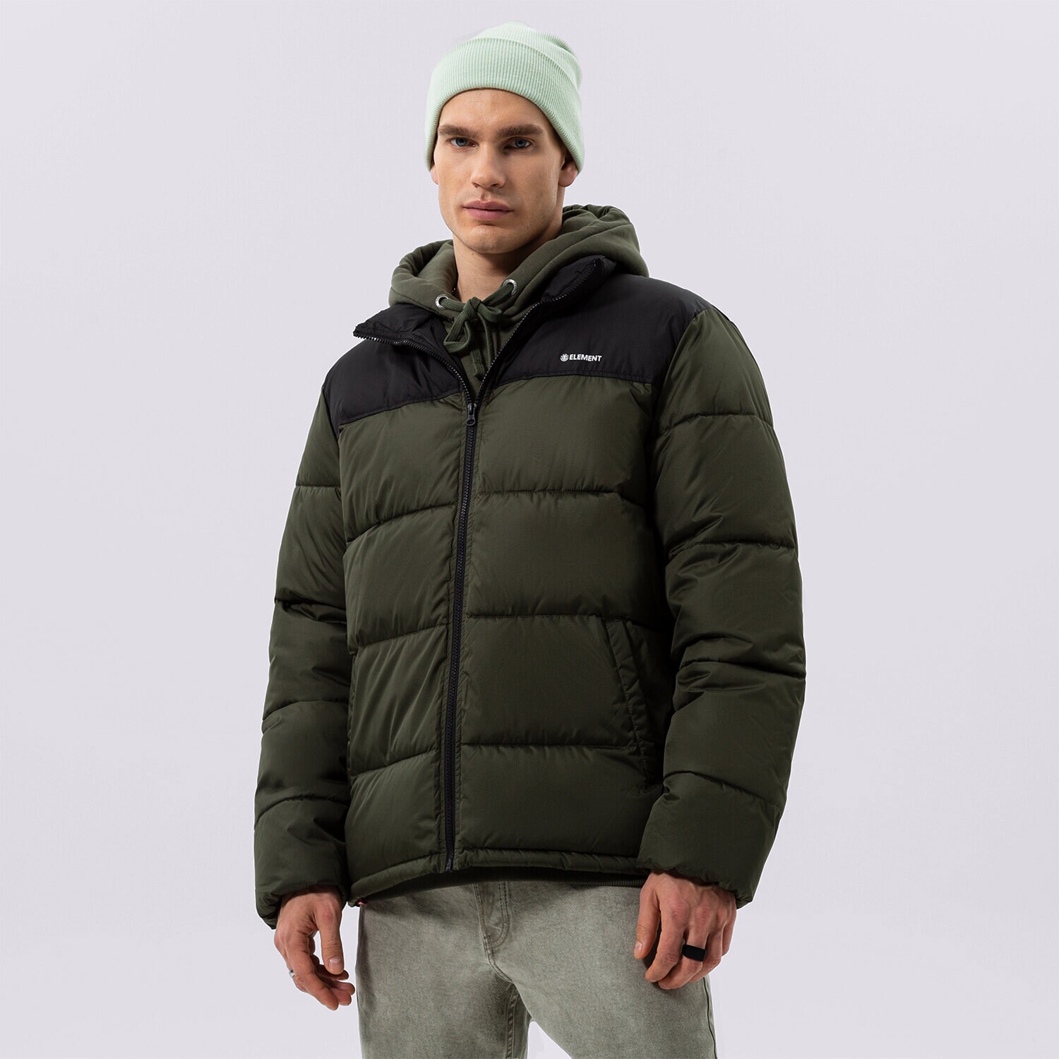Moška zimska jakna ELEMENT JAKNA PUHASTA ALDER ARCTIC FUNDAMENTAL F1JKE6-1366 kaki