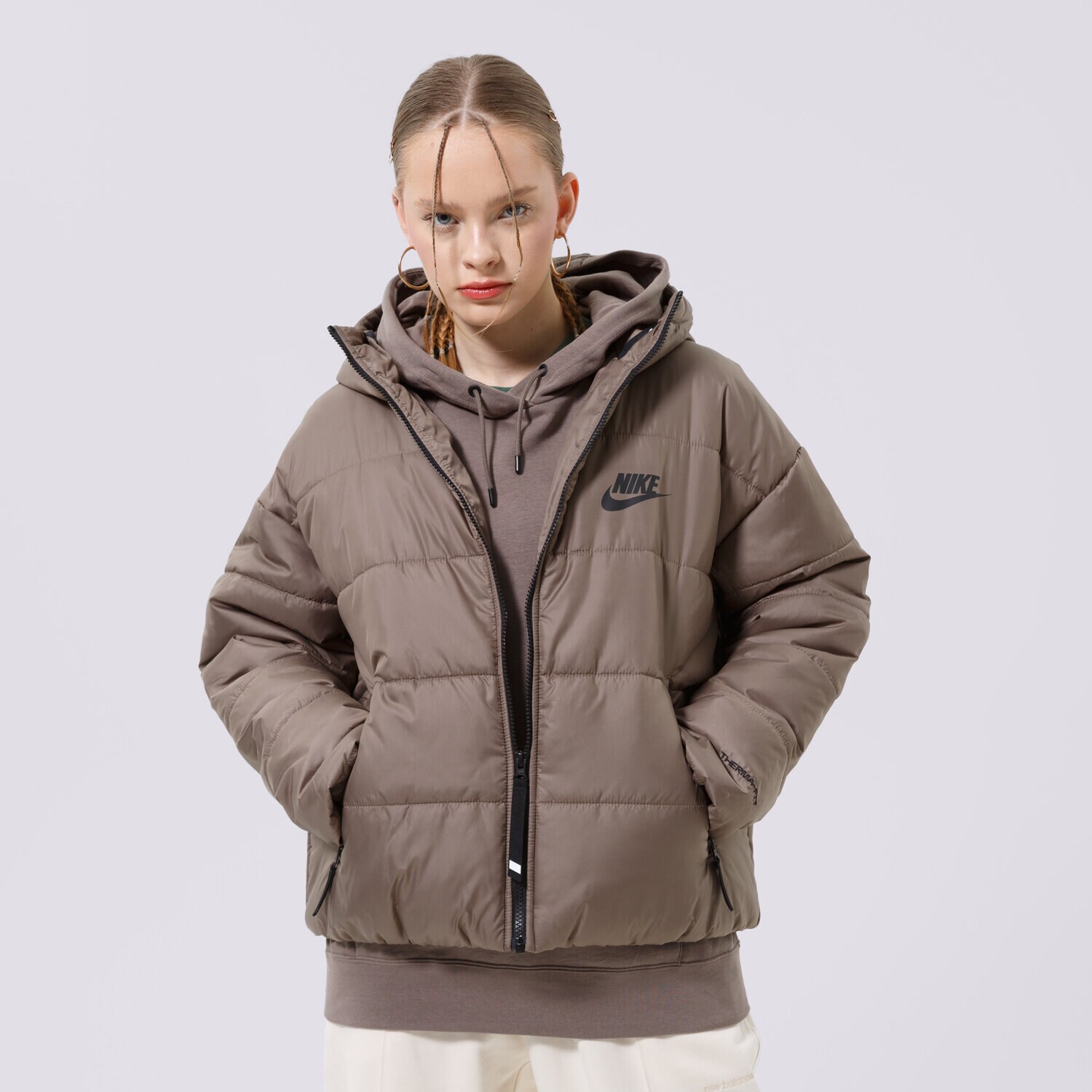 Ženska zimska jakna NIKE JAKNA ZIMSKA W NSW SYN TF RPL HD JKT DX1797-040 rjava