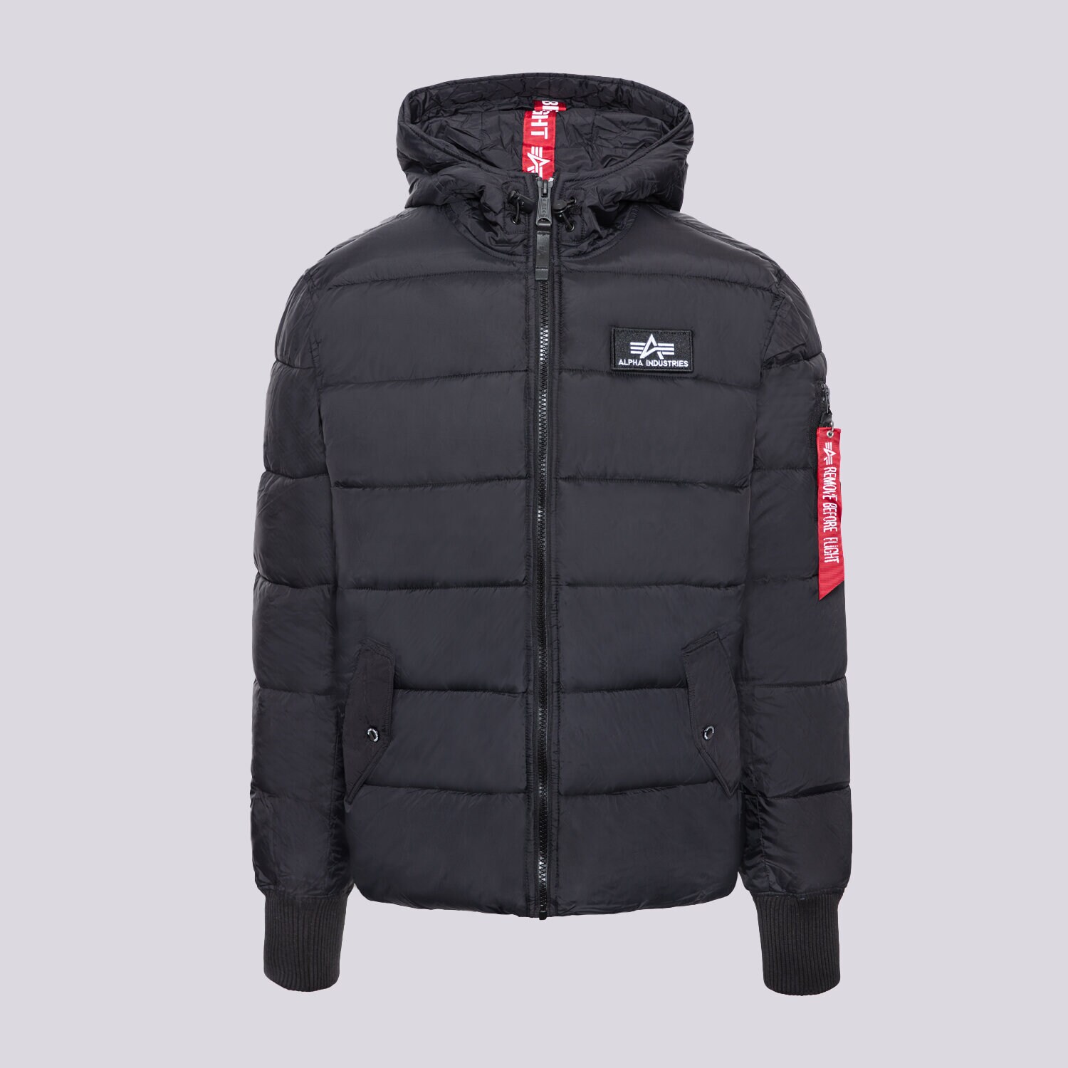 Moška zimska jakna ALPHA INDUSTRIES JAKNA PUHASTA HOODED 118113-03 črna