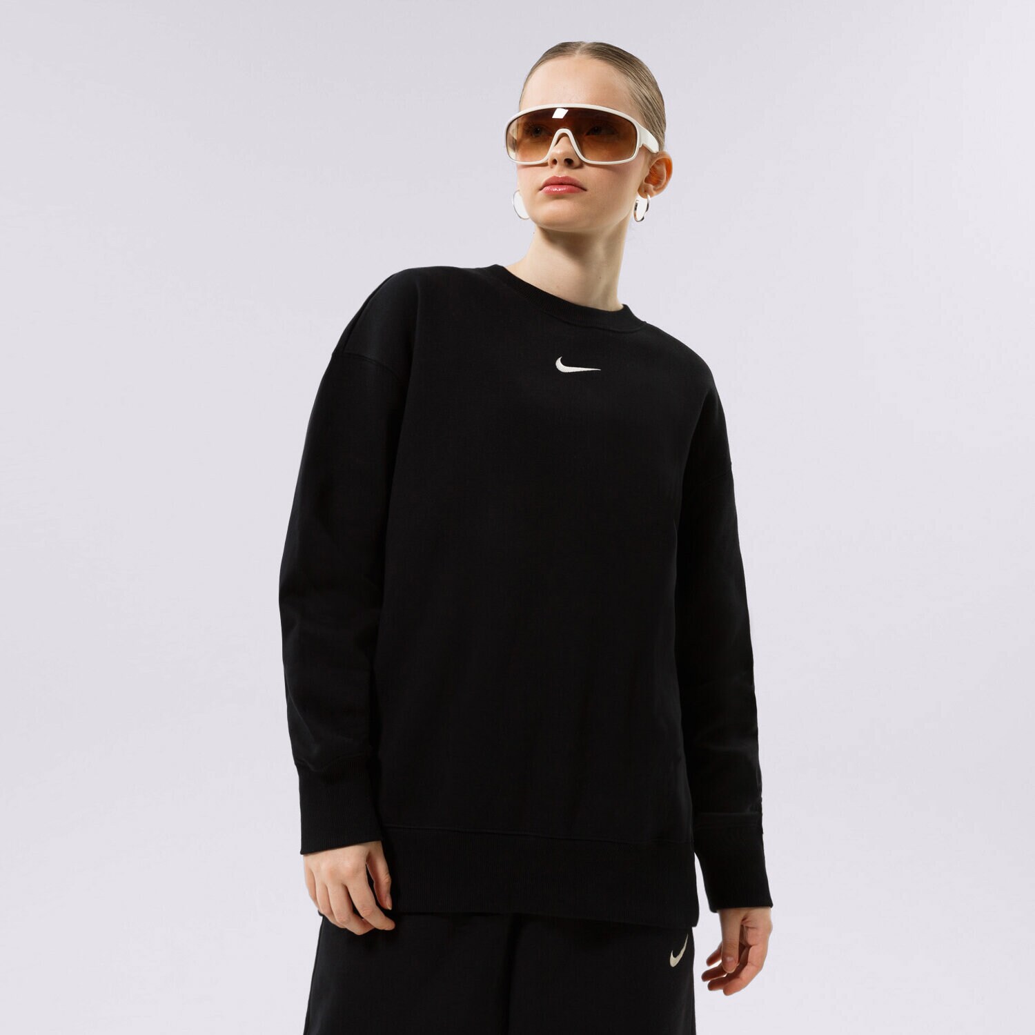 Ženski pulover NIKE JOPICA W NSW PHNX FLC OS CREW DQ5733-010 črna