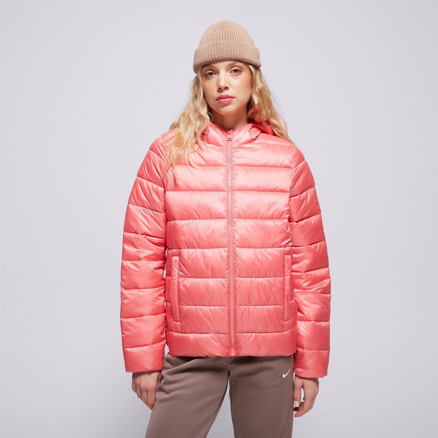 Ženska zimska jakna CHAMPION JAKNA ZIMSKA HOODED POLYFILLED JACKET 115750PS171 roza
