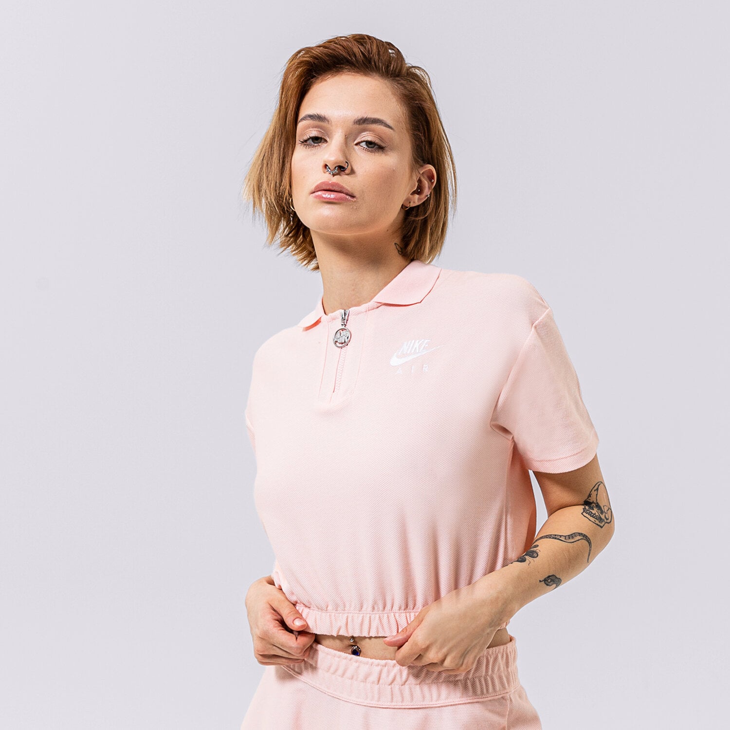 Ženska majica s kratkimi rokavi NIKE T-SHIRT POLO DM6464-610 roza