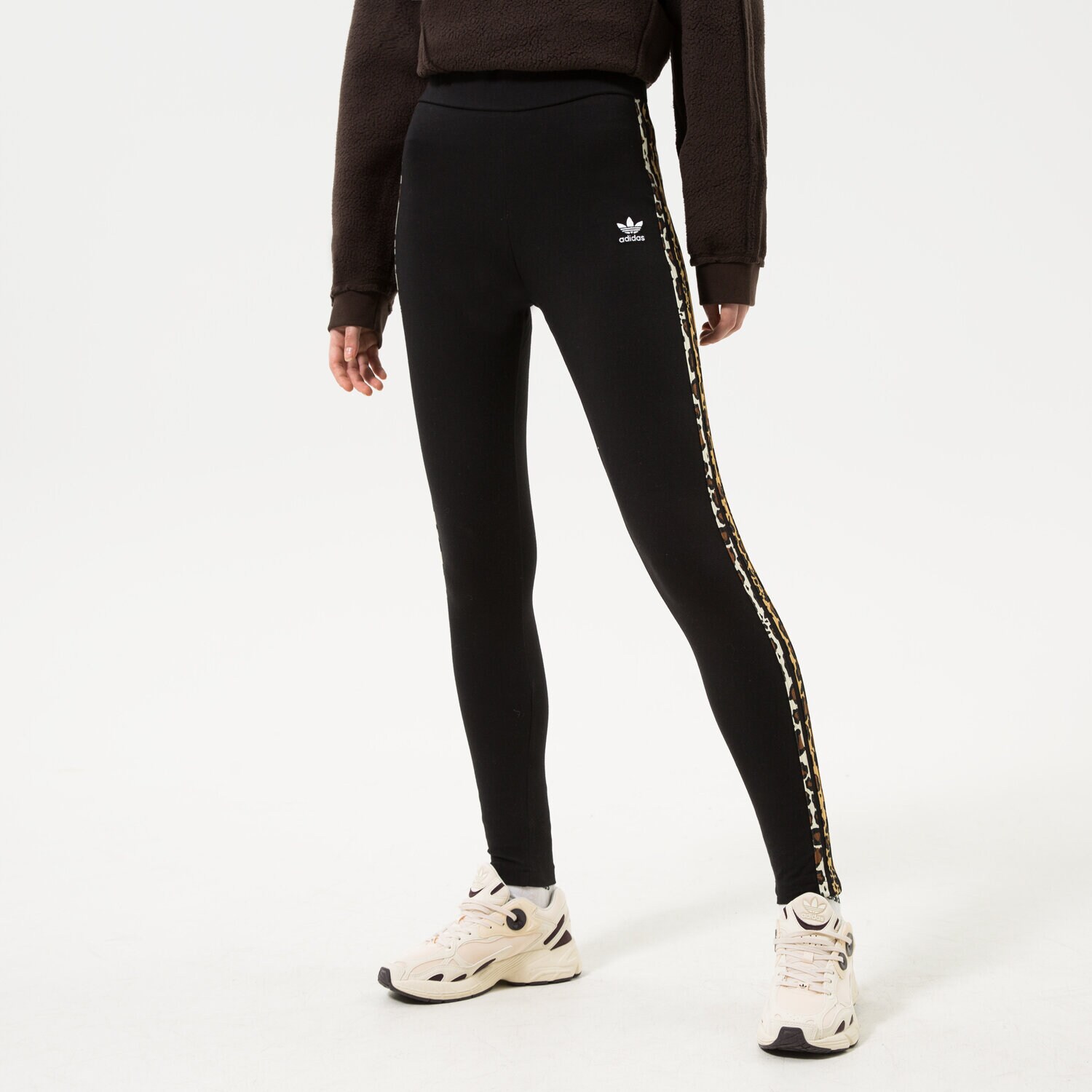 Ženske hlače ADIDAS LEGINSI 3 STRIPES TIGHT HB4767 črna