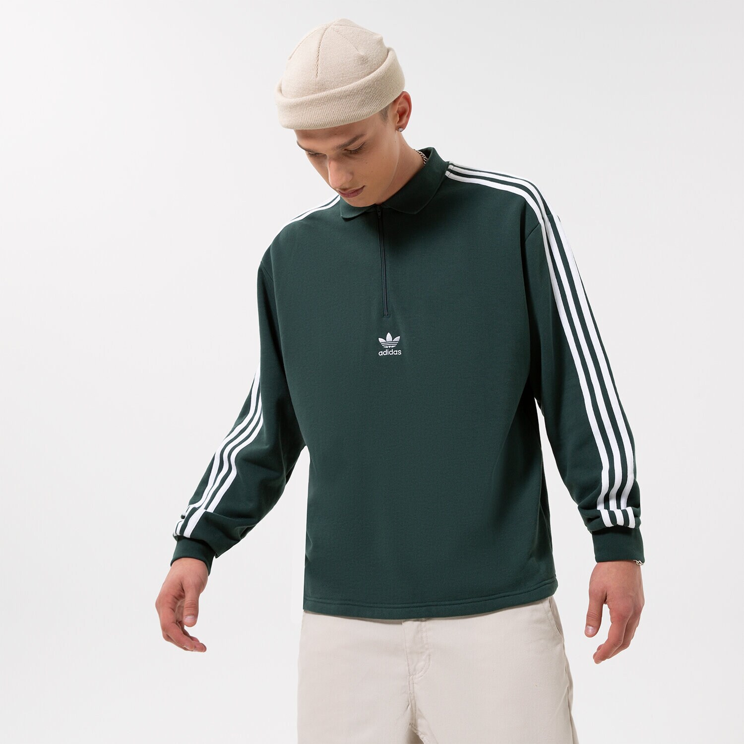 Moški pulover ADIDAS JOPICA 3-STRI-POLO LS HK7426 siva