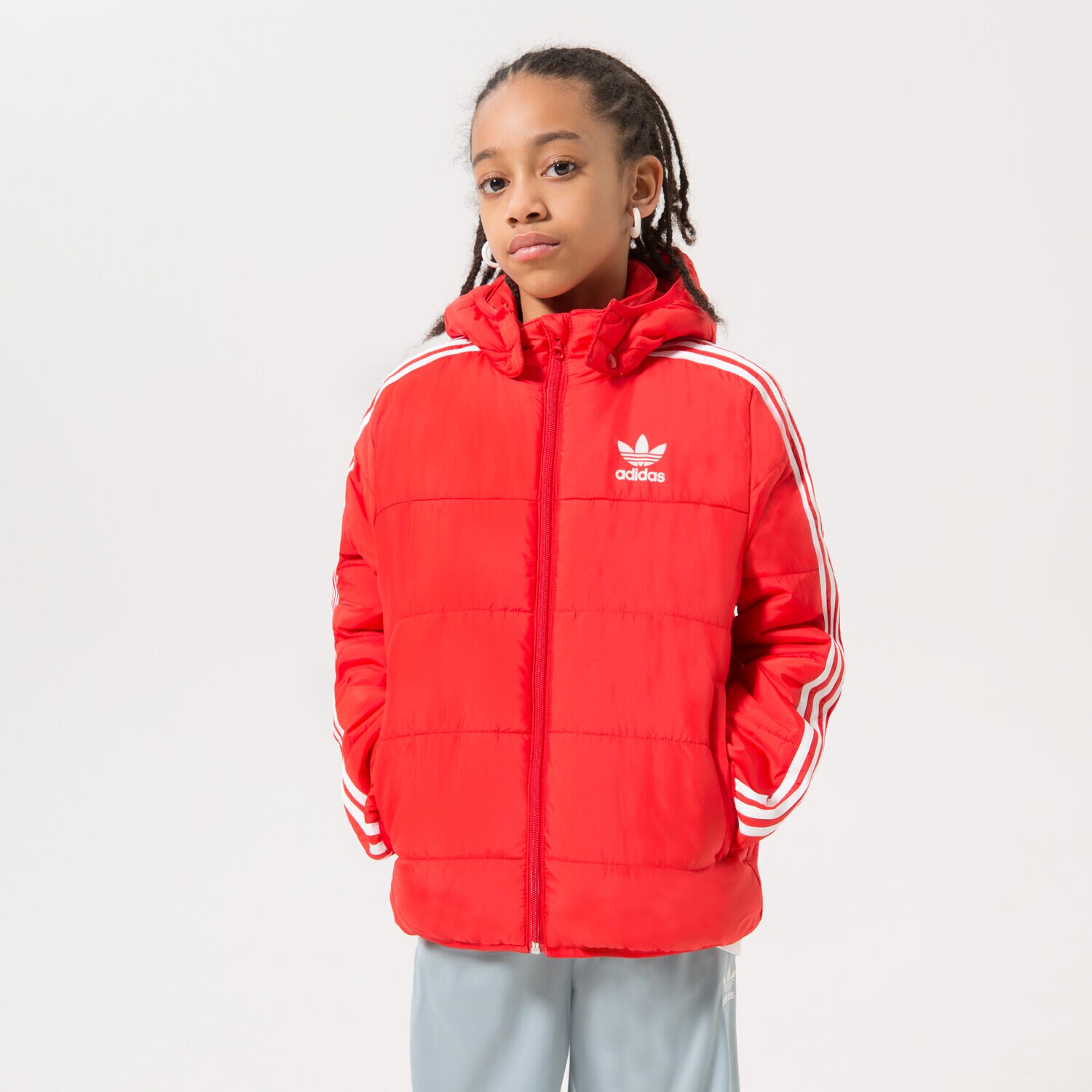 Otroški pulover ADIDAS JAKNA PADDED JACKET GIRL HK0387 rdeča