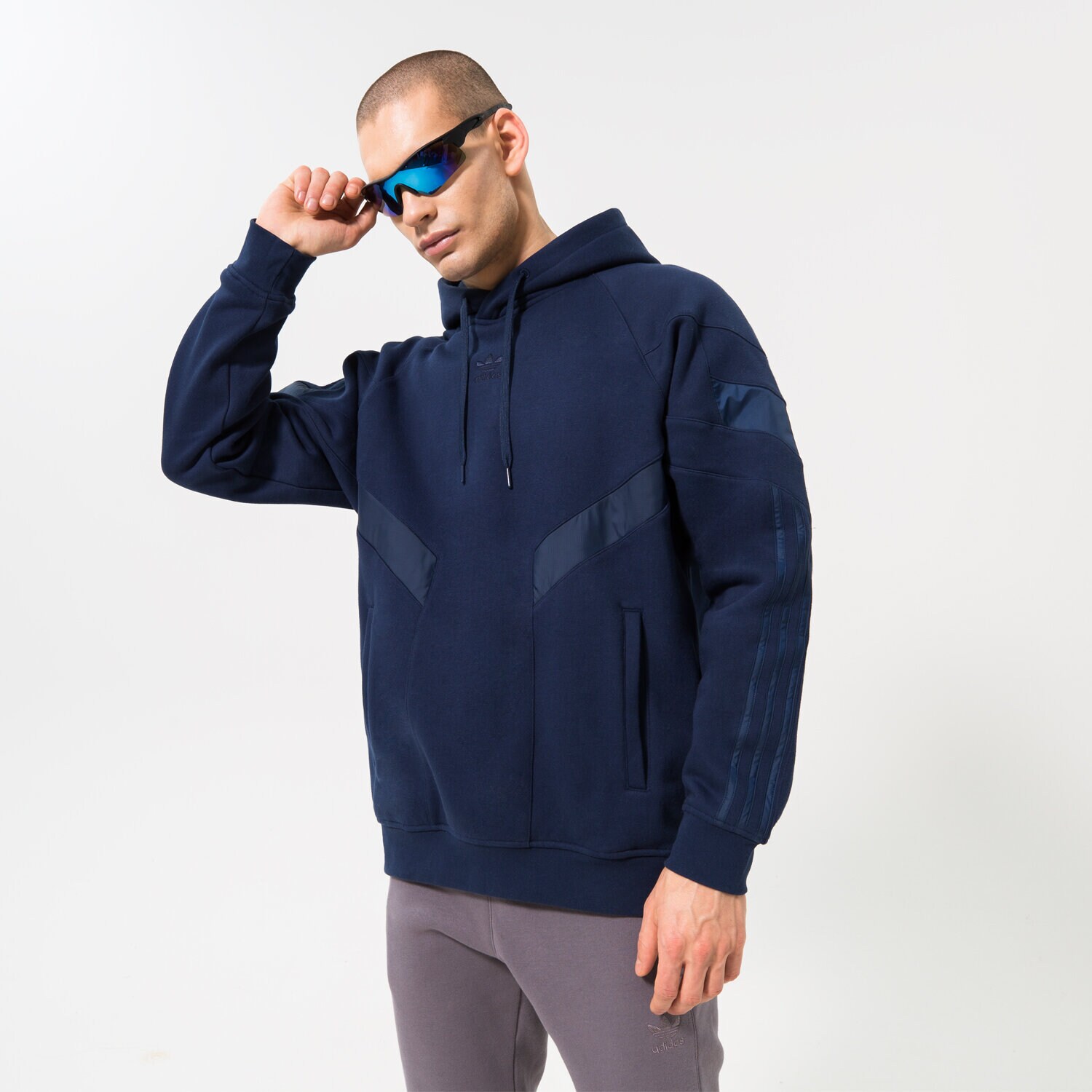 Moški pulover ADIDAS JOPICA S KAPUCO WV OVERL DIR HD HK7343 mornarsko modra
