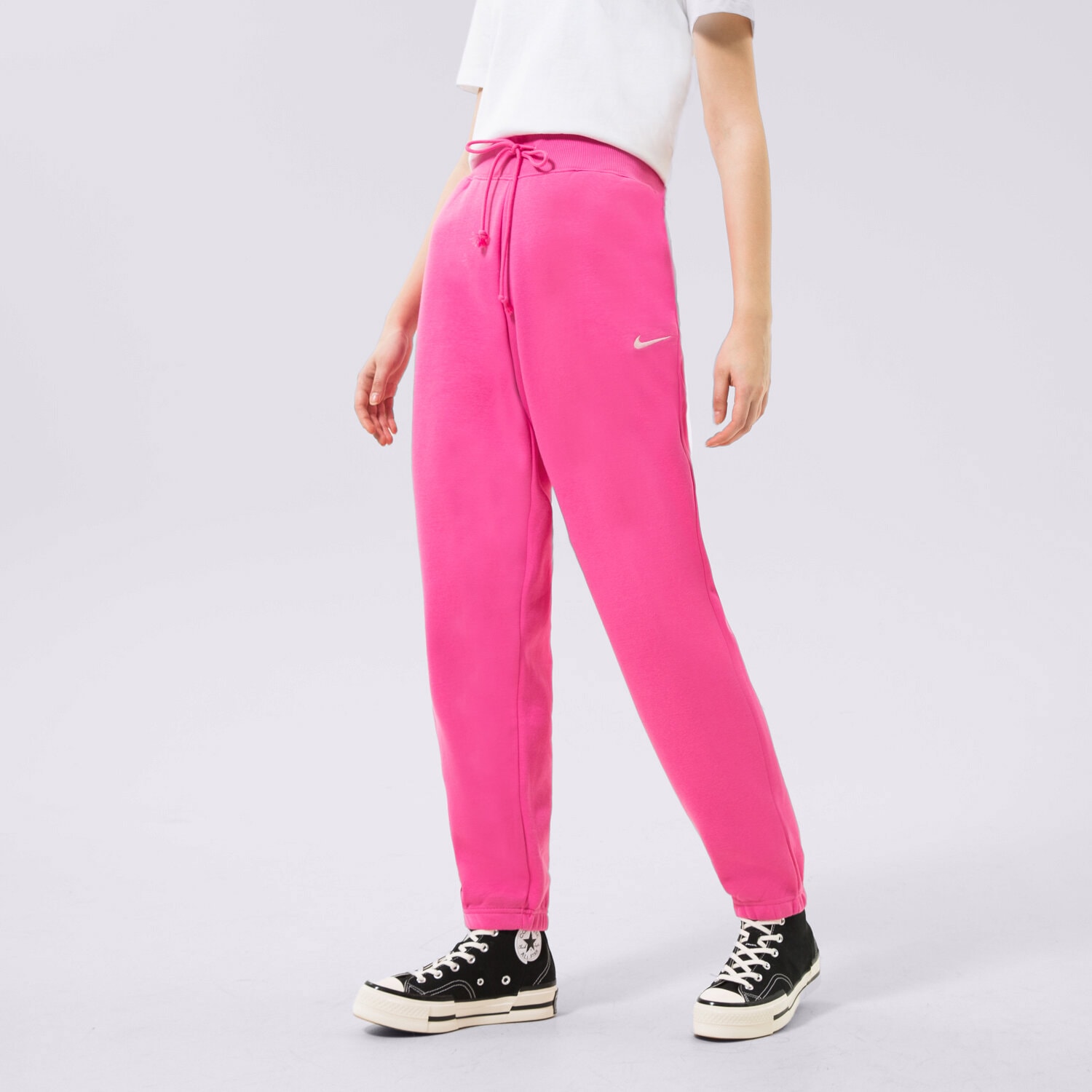 Ženske hlače NIKE HLAČE W NSW PHNX FLC HR OS PANT DQ5887-684 roza