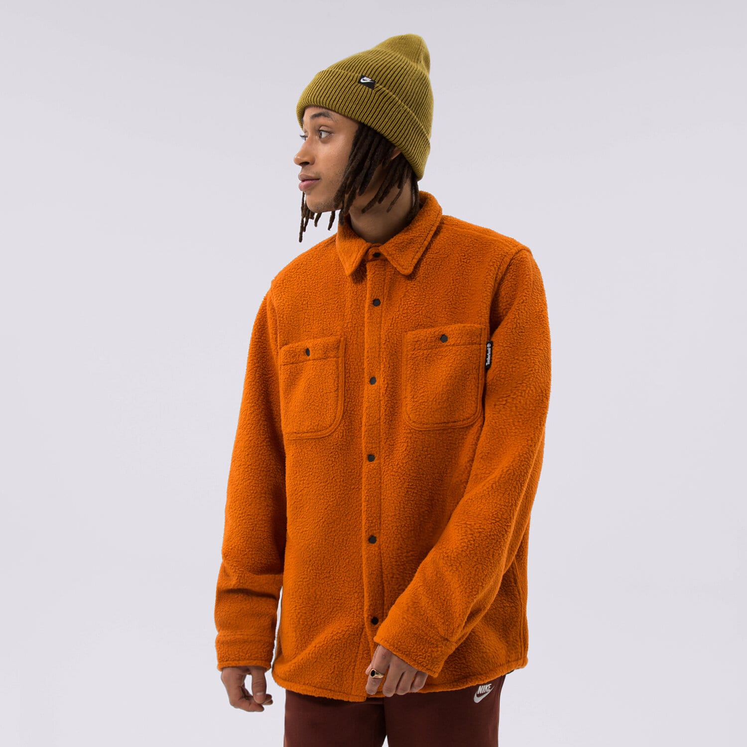 TIMBERLAND INNE FLEECE OVERSHIRT RUST TB0A5VHH643 oranžna