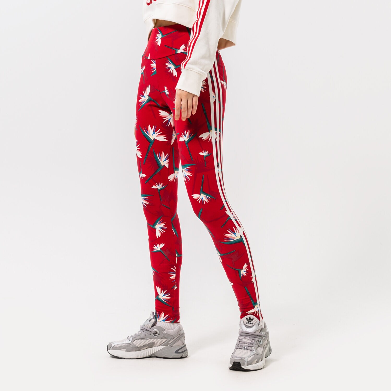 Ženske hlače ADIDAS LEGINSI THEBE MAGUGU X ADIDAS HK5214 rdeča