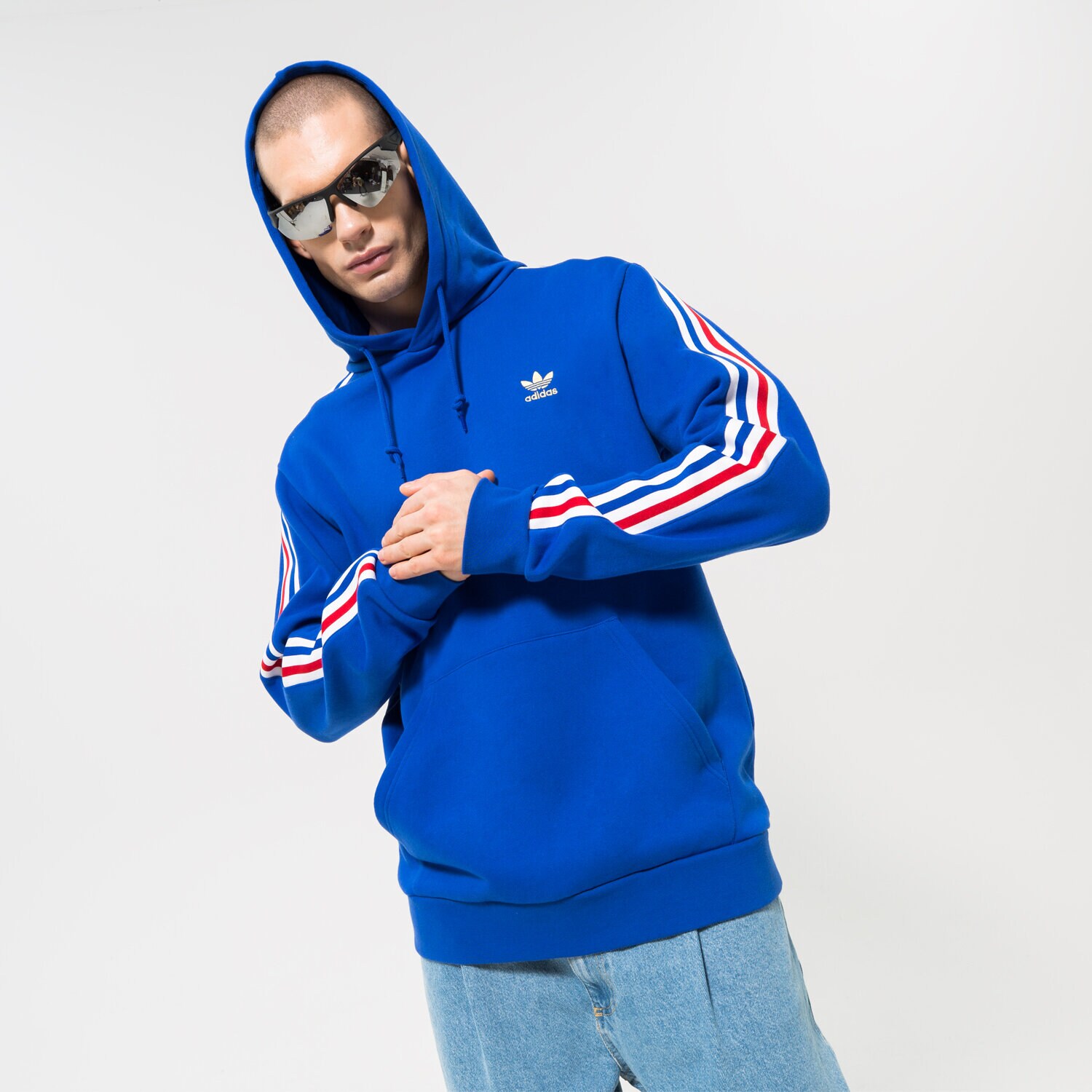 Moški pulover ADIDAS JOPICA S KAPUCO FB NATIONS HDY HK7394 mornarsko modra