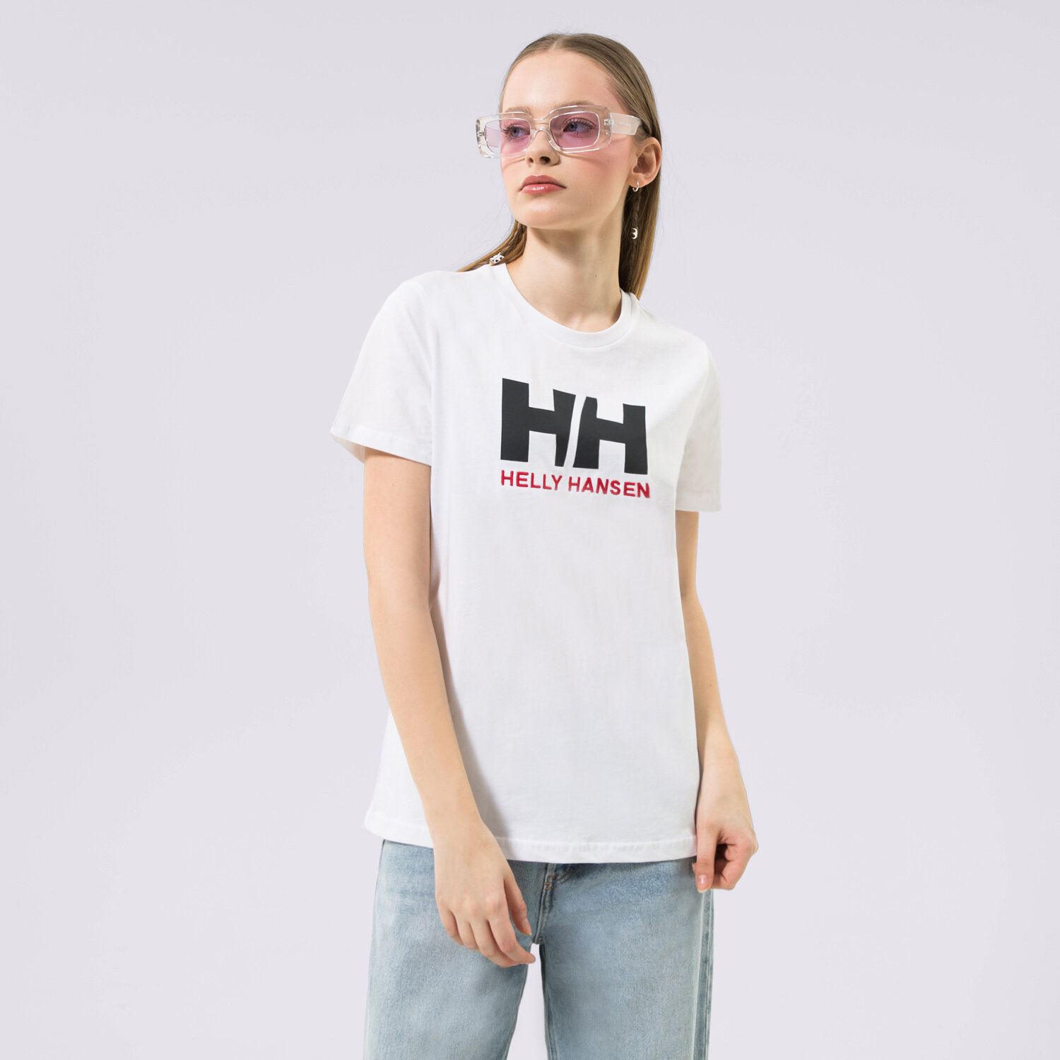 Ženska majica s kratkimi rokavi HELLY HANSEN T-SHIRT W HH LOGO 34112001 bela