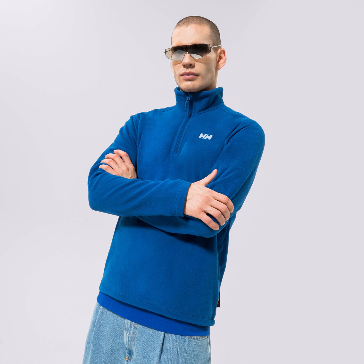 Moški pulover HELLY HANSEN JOPICA DAYBREAKER 1/2 ZIP FLEECE 50844606 mornarsko modra