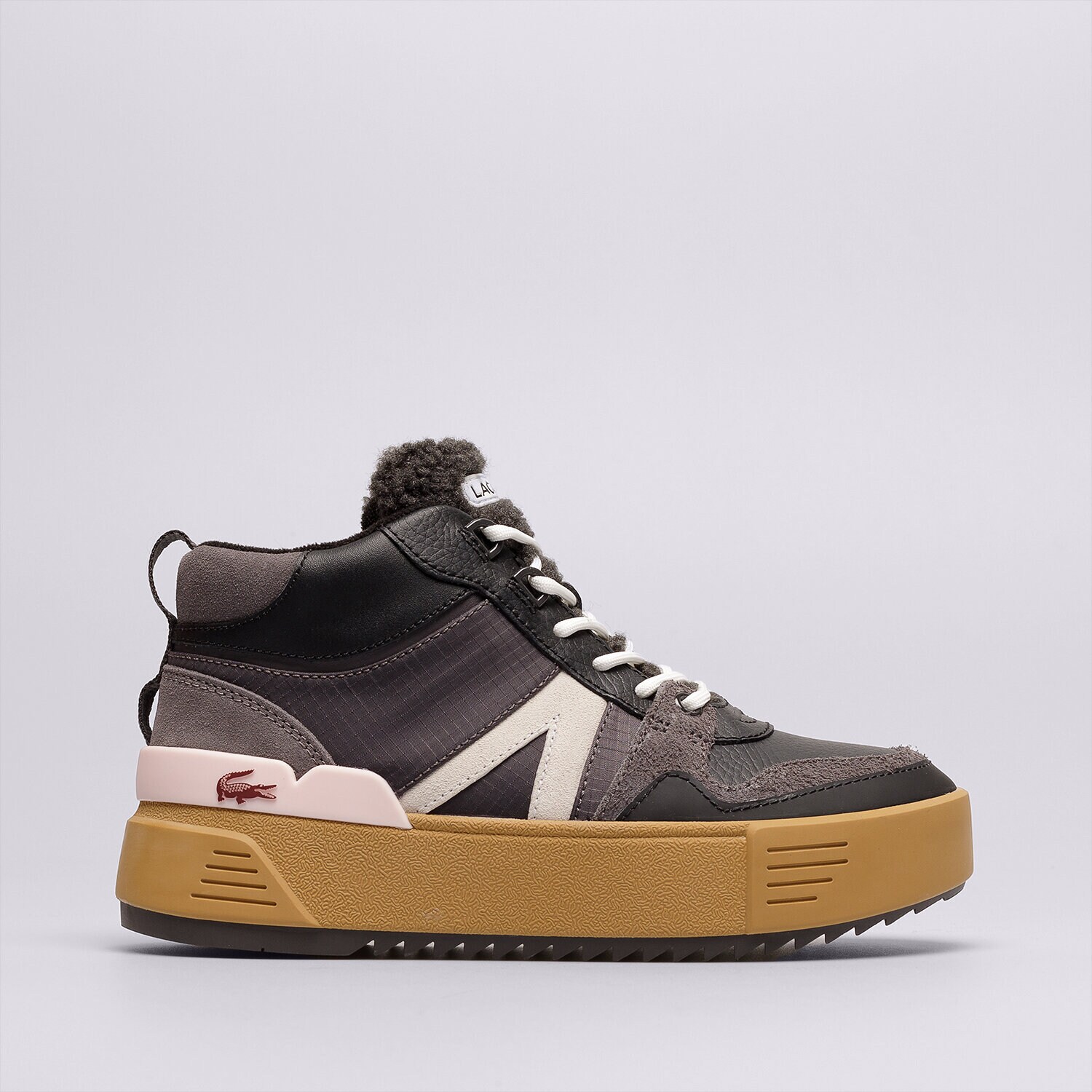 Ženske superge LACOSTE L002 WNTR MID 2221 SFA 744SFA00701J1 črna