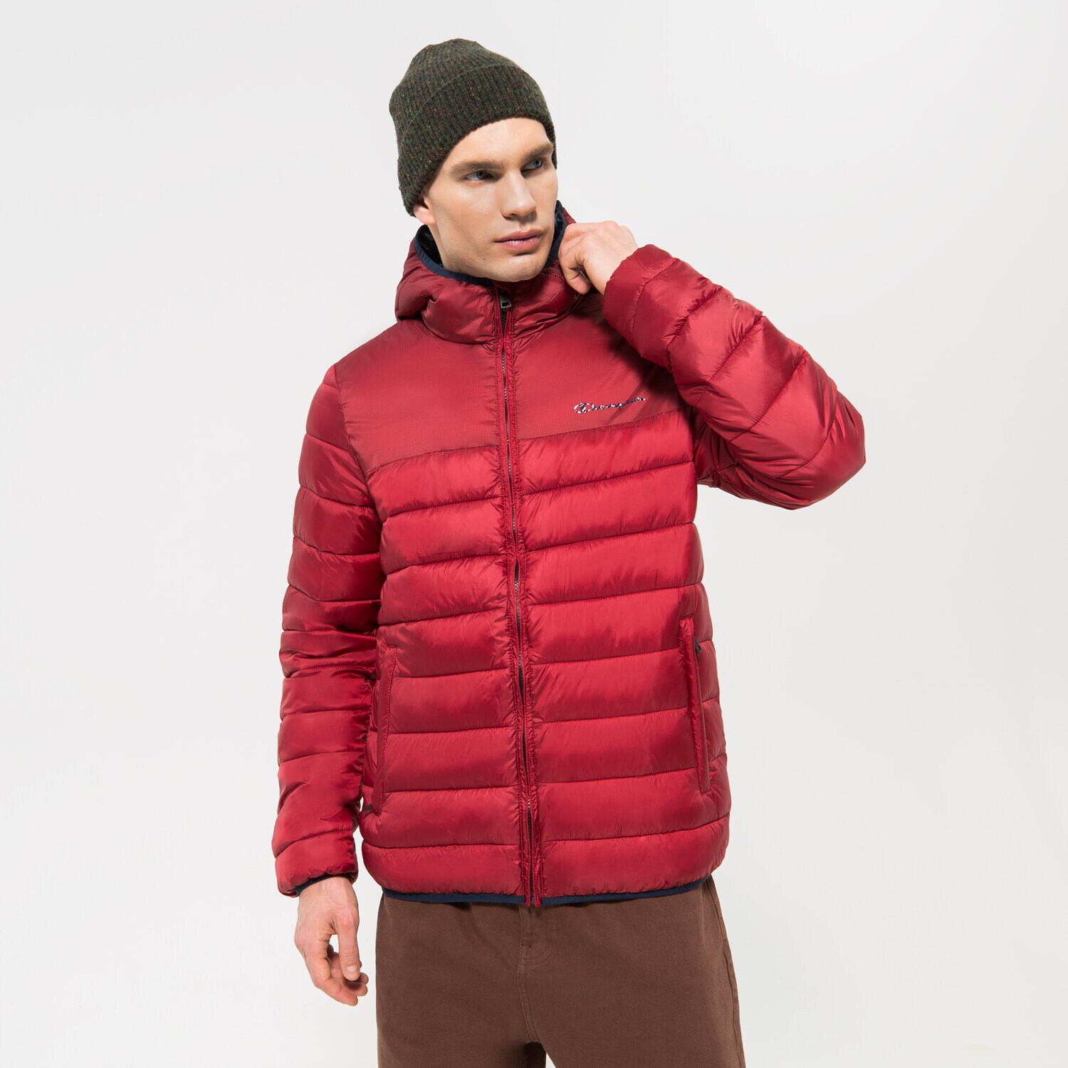 Moška zimska jakna CHAMPION JAKNA ZIMSKA HOODED JACKET 218073RS506 bordo