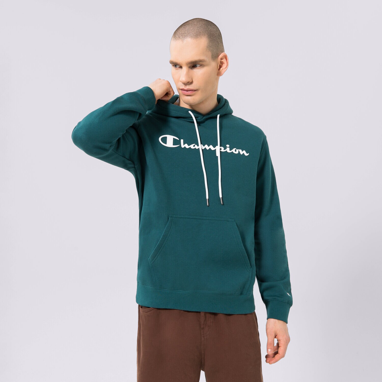 Moški pulover CHAMPION JOPICA S KAPUCO HOODED SWEATSHIRT 218282GS549 zelena