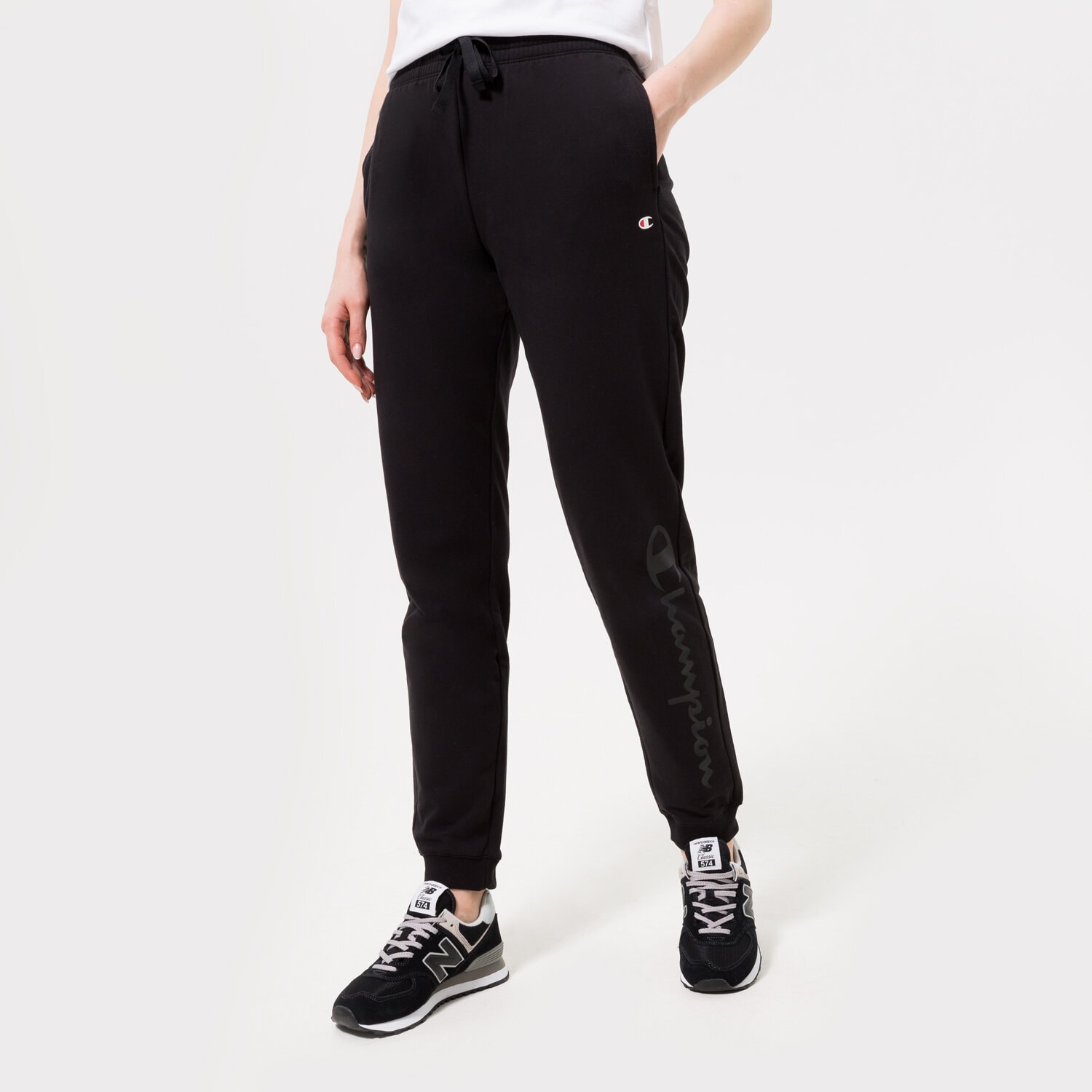 Ženske hlače CHAMPION HLAČE RIB CUFF PANTS 113219KK002 črna