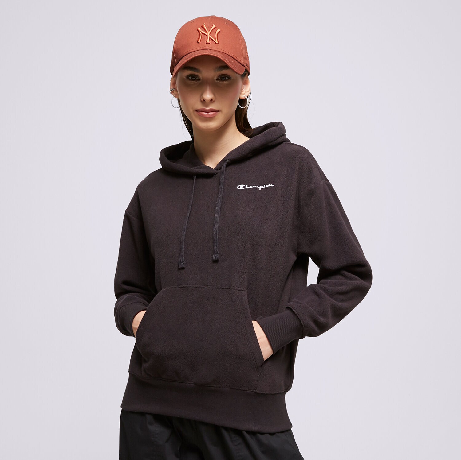 Ženski pulover CHAMPION JOPICA S KAPUCO HOODED SWEATSHIRT 115747KK001 črna