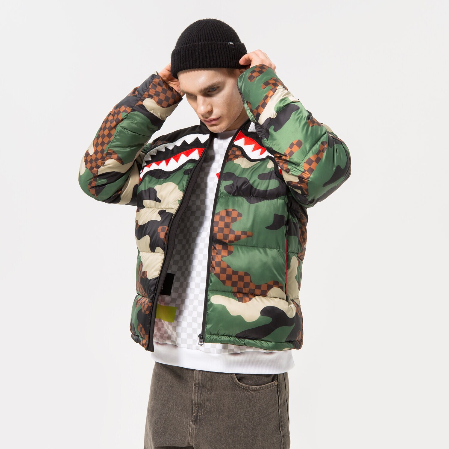 Moška zimska jakna SPRAYGROUND JAKNA ZIMSKA DOWN JACKET CHECK 21SFW016 pisana